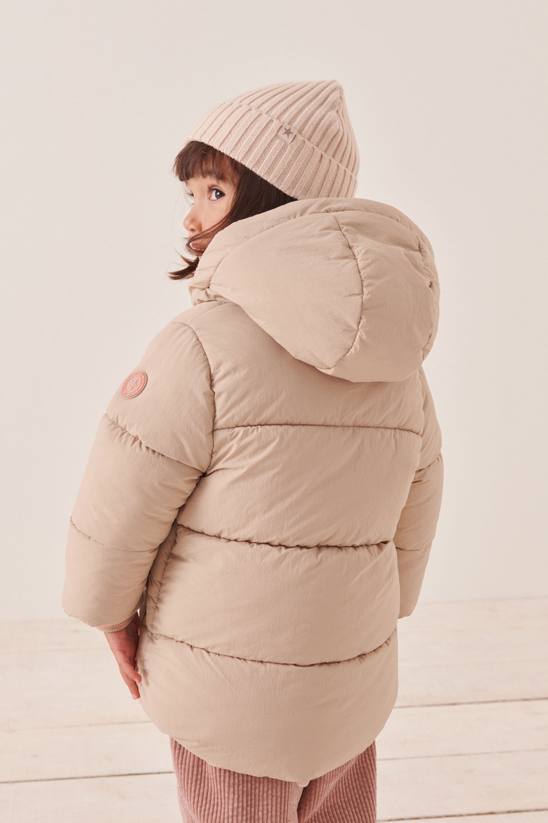 Neutral Shower Resistant Padded Coat (3mths-7yrs)