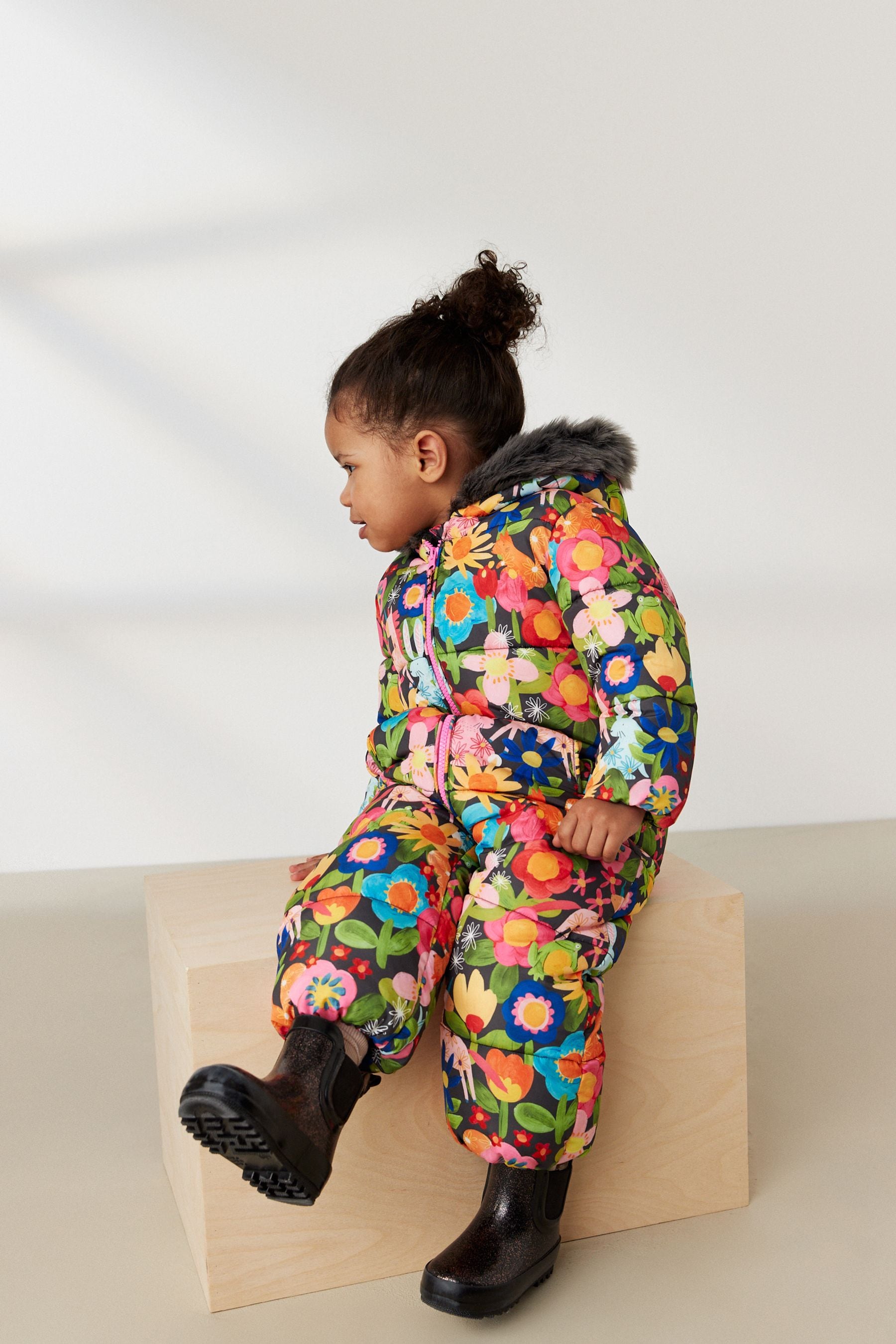 Multi Floral Shower Resistant Printed Snowsuit (3mths-7yrs)