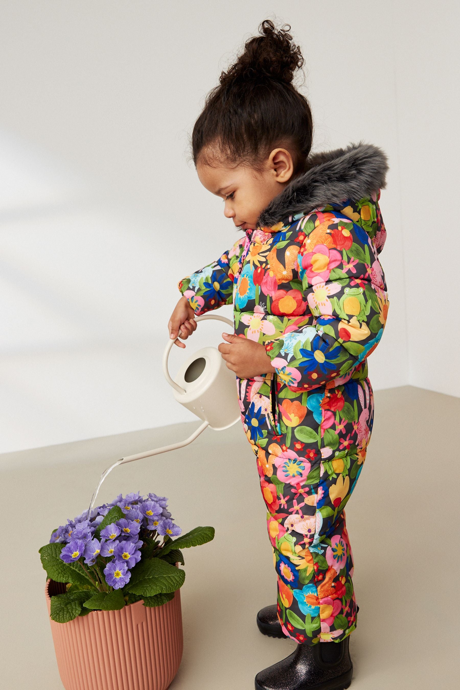 Multi Floral Shower Resistant Printed Snowsuit (3mths-7yrs)