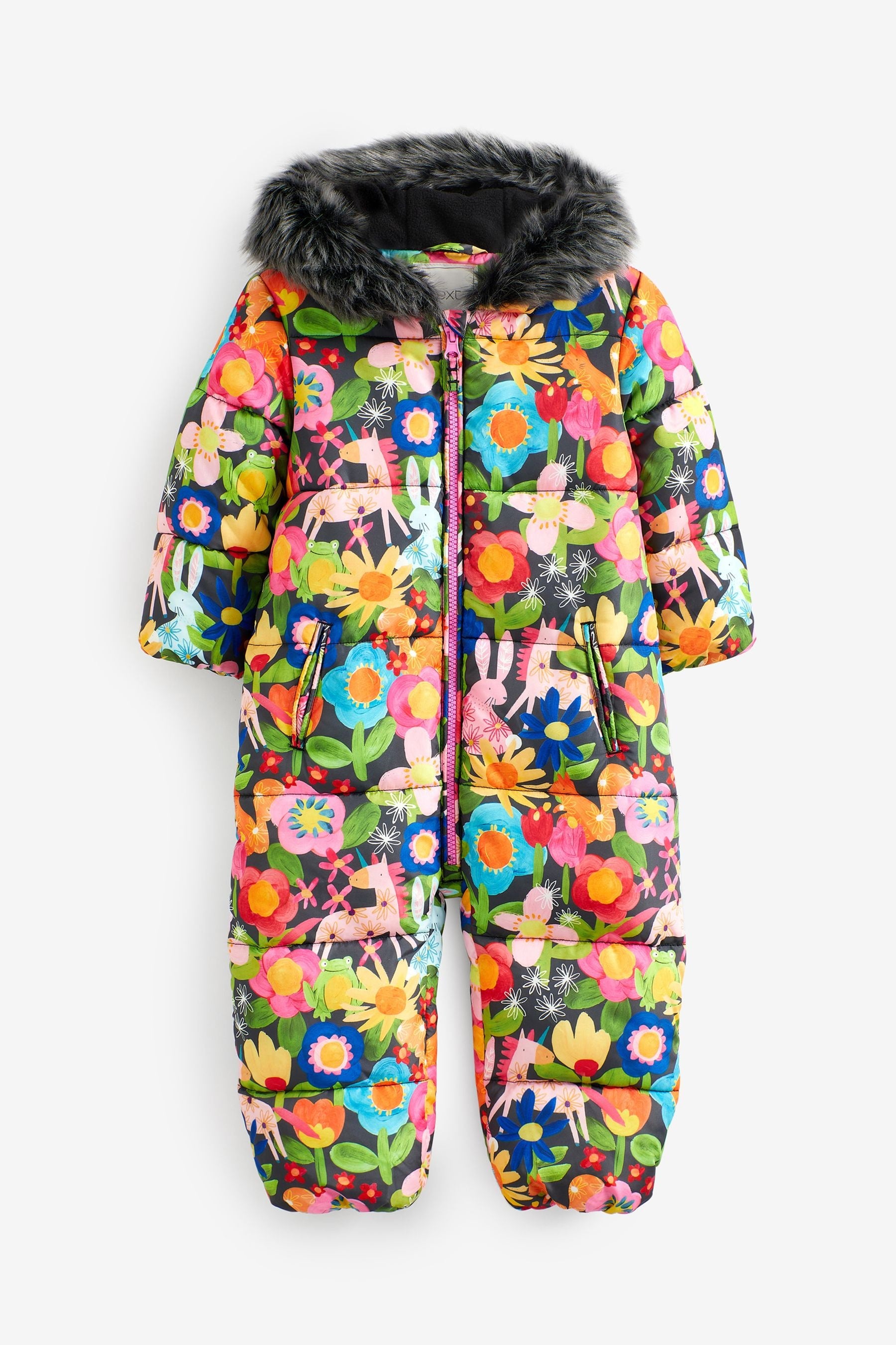 Multi Floral Shower Resistant Printed Snowsuit (3mths-7yrs)