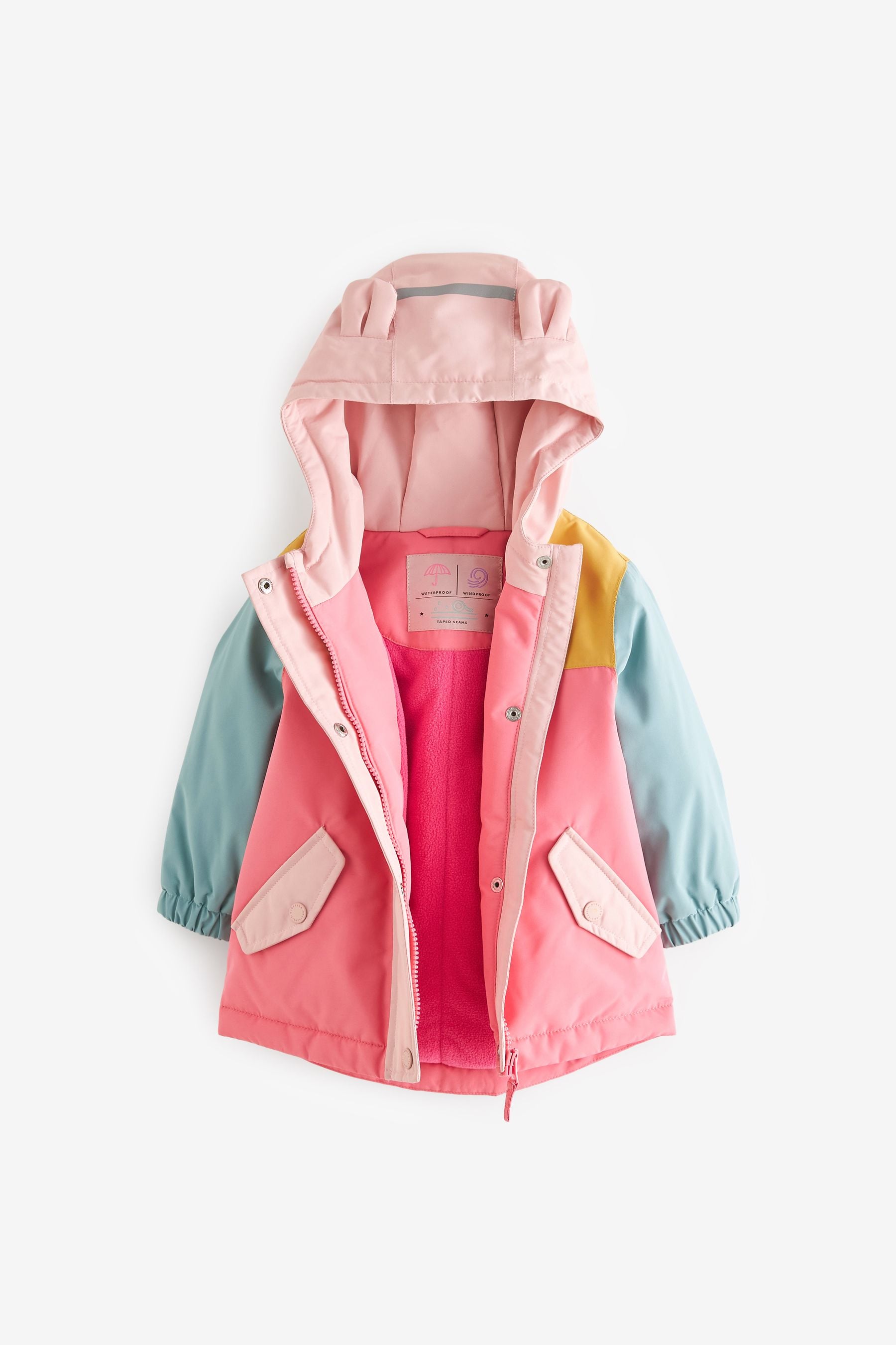 Multi Colourblock Waterproof Coat (6mths-7yrs)