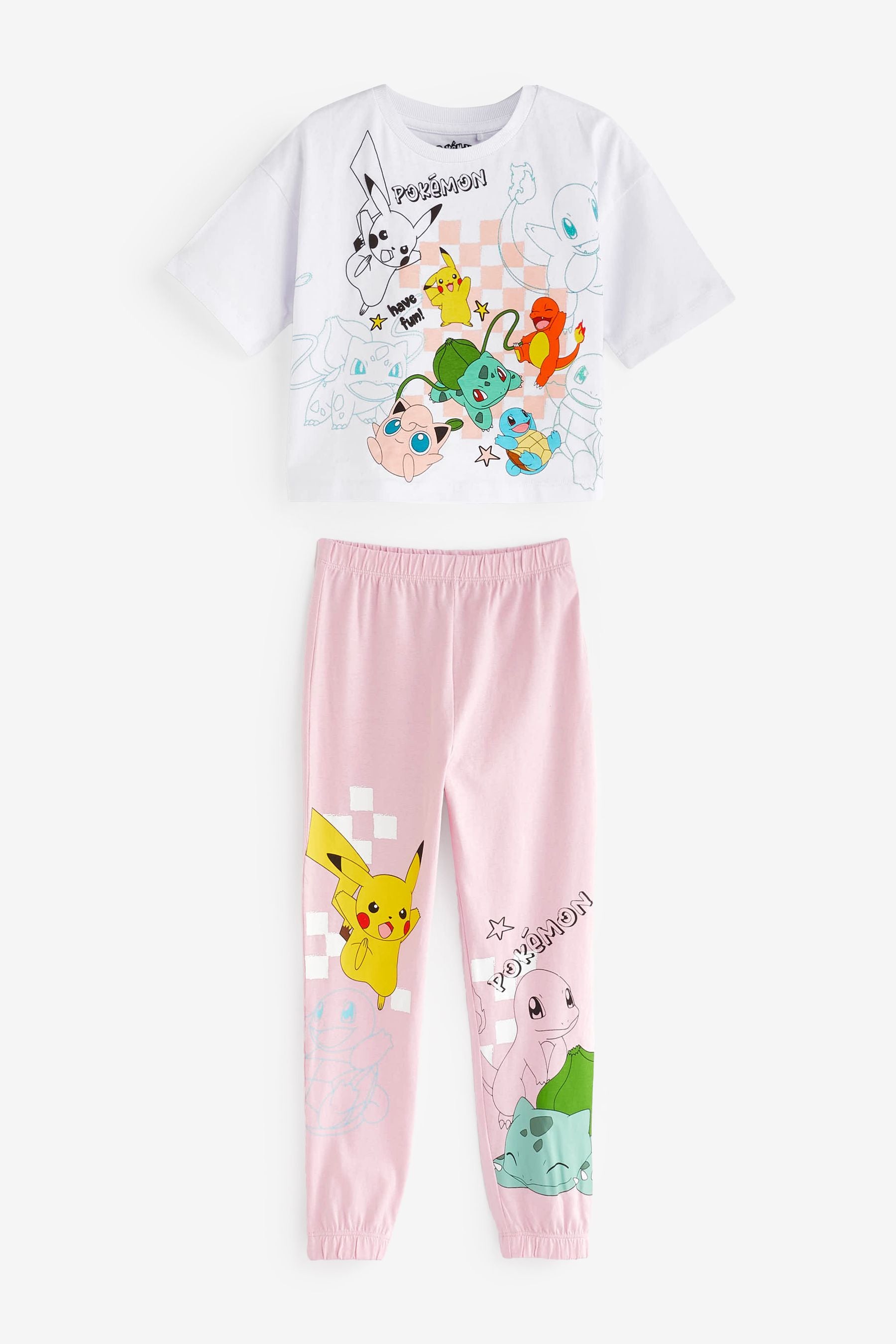 Pokemon Pink/White License Pyjamas (3-16yrs)