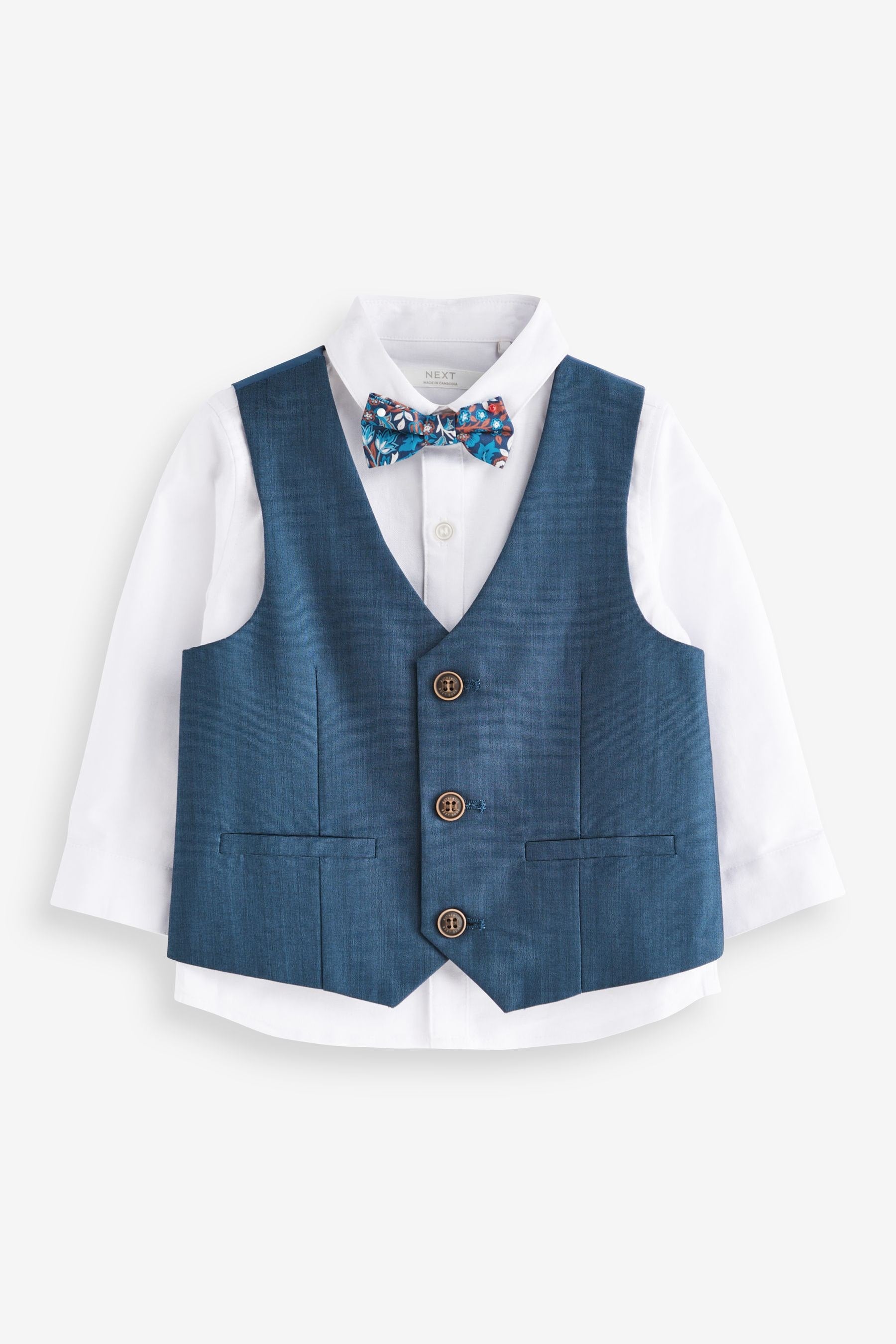 Blue Waistcoat, Shirt and Bowties Set (3mths-9yrs)