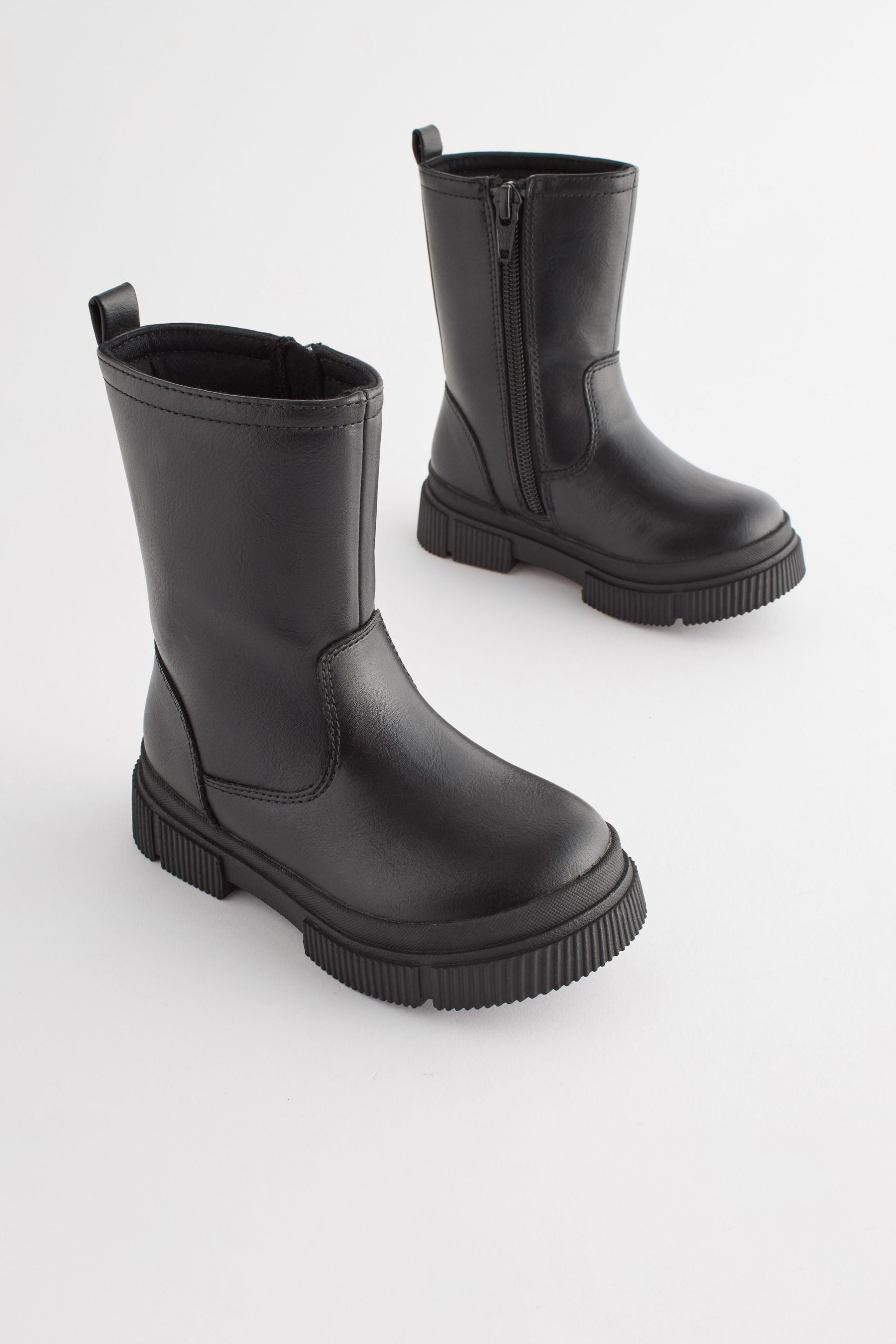 Black Tall Chunky Boots