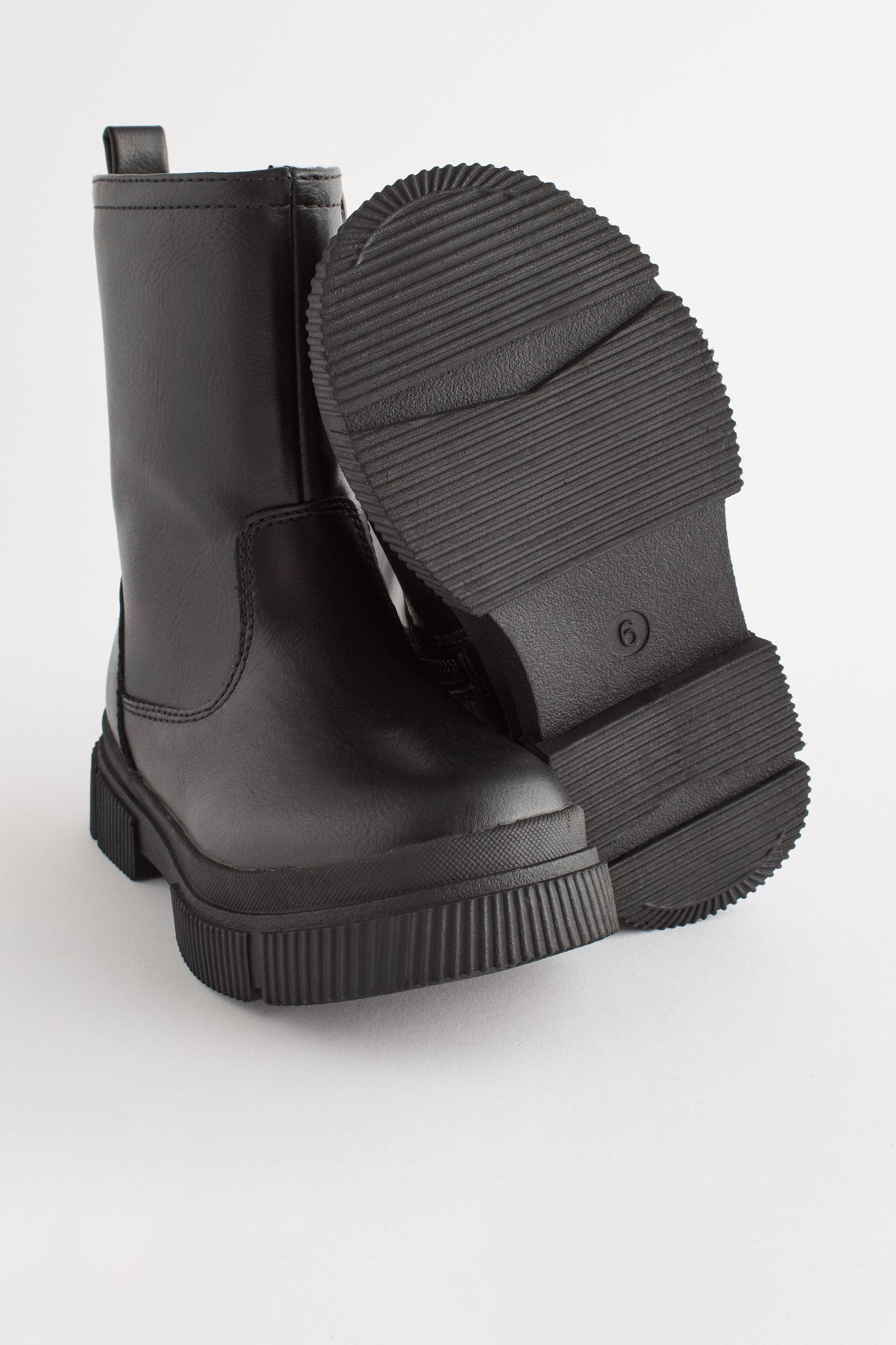 Black Tall Chunky Boots