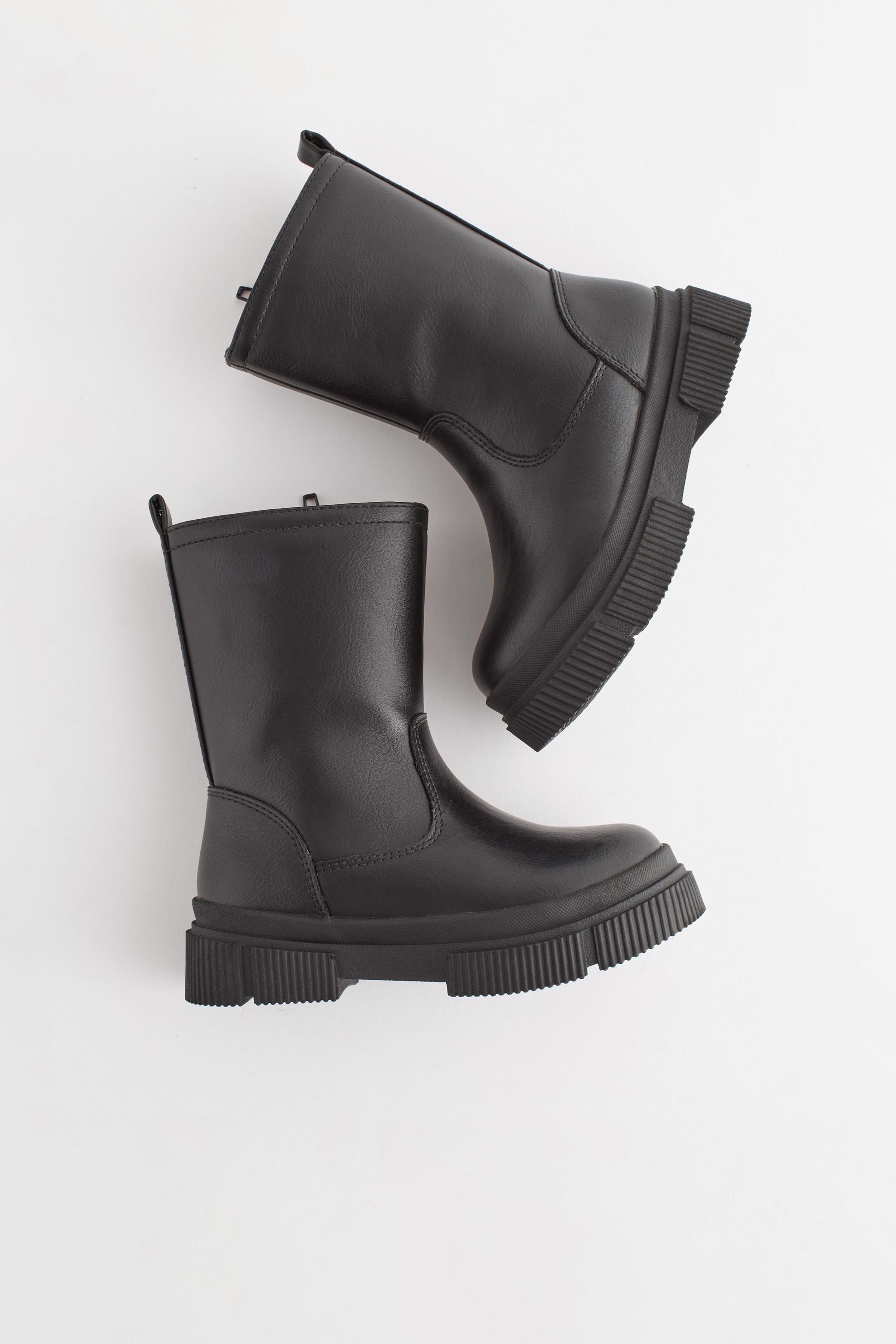 Black Tall Chunky Boots