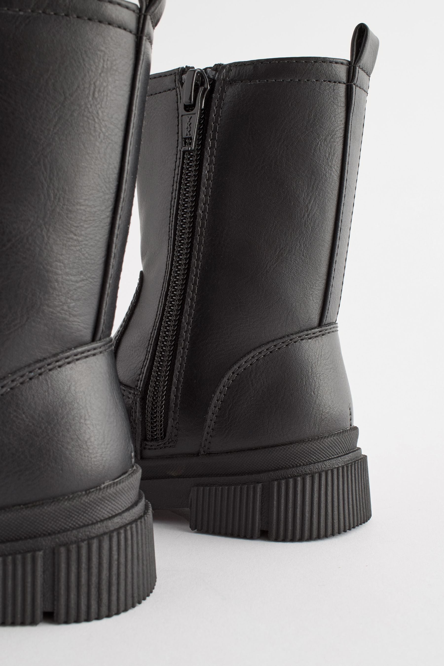 Black Tall Chunky Boots