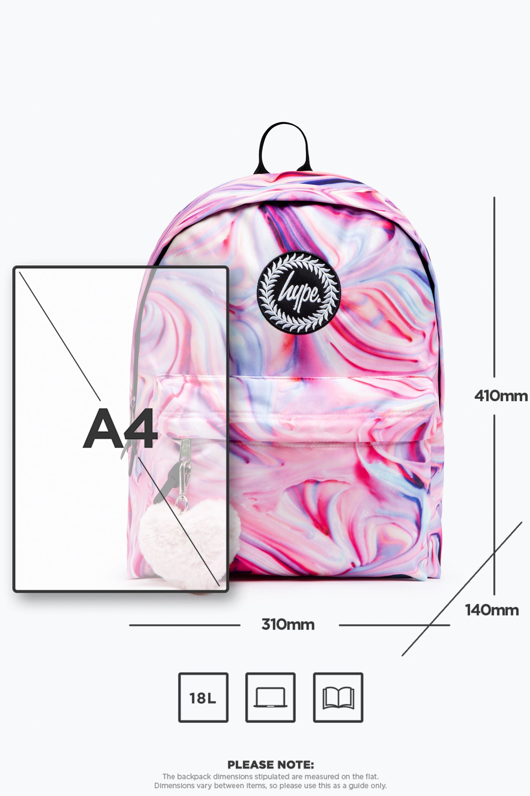 Pink Hype. Unisex Pink Ice Cream Crest Backpack