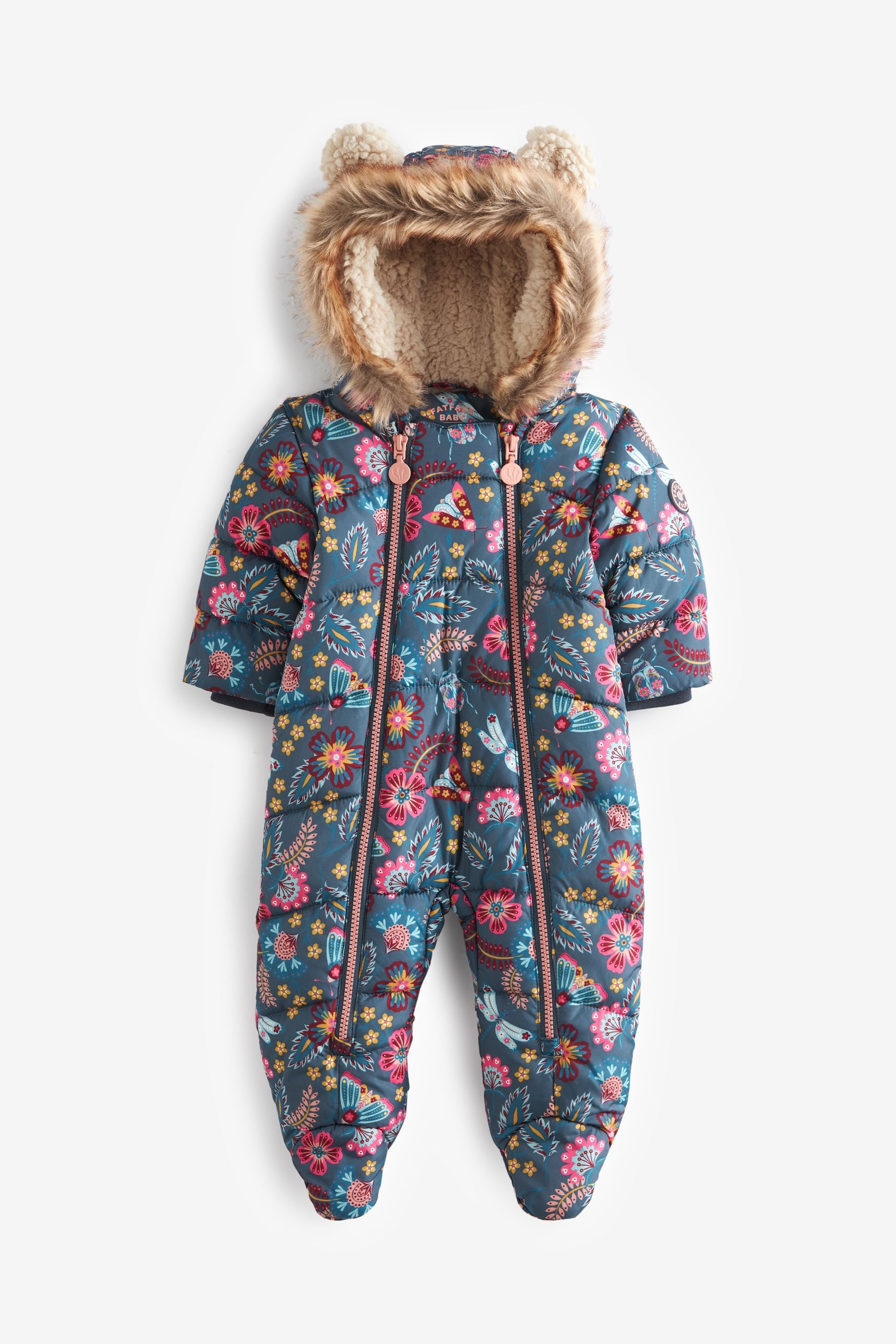 Floral FatFace Baby Snowsuit