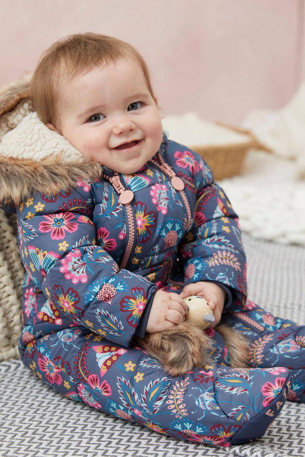 Floral FatFace Baby Snowsuit