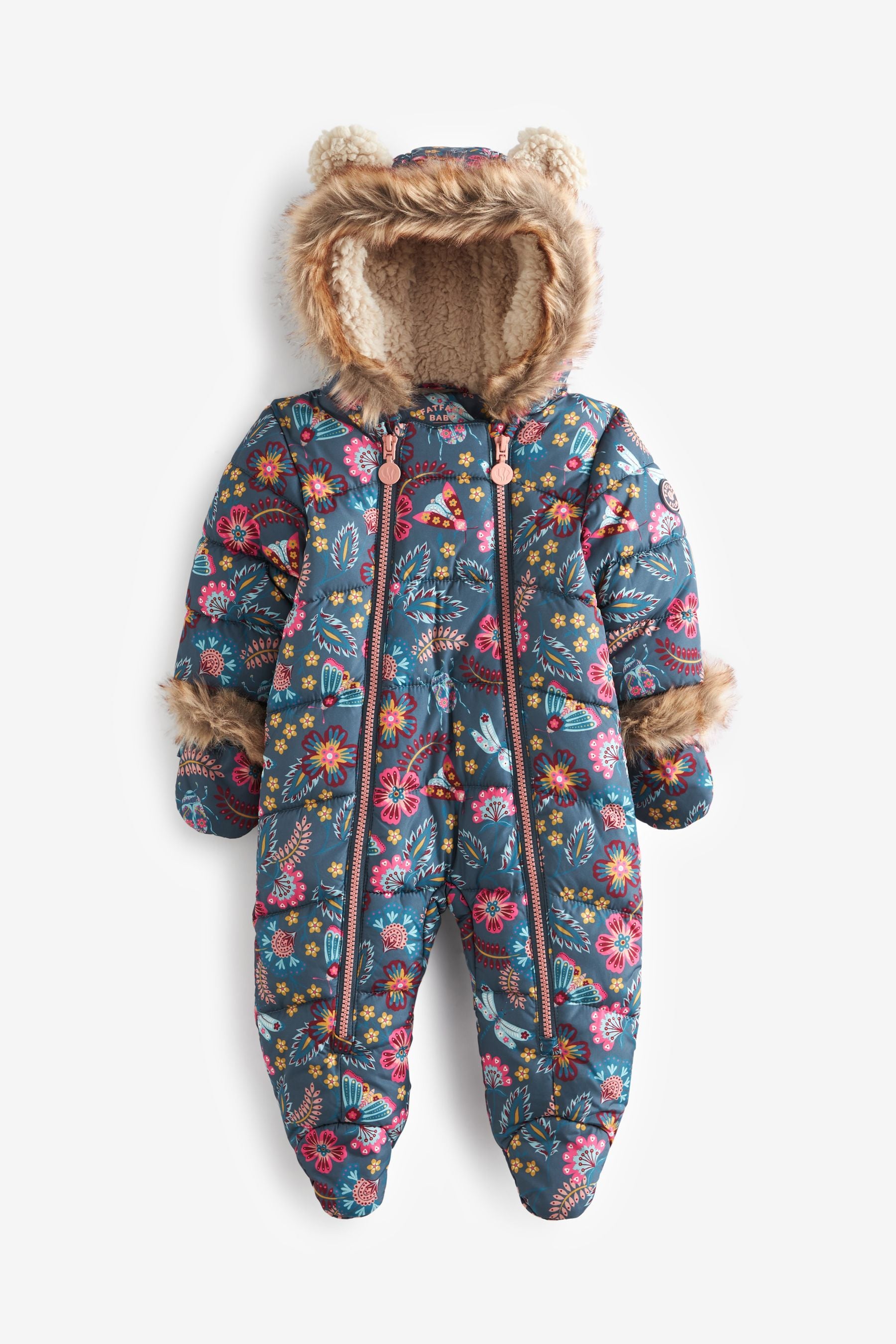 Floral FatFace Baby Snowsuit