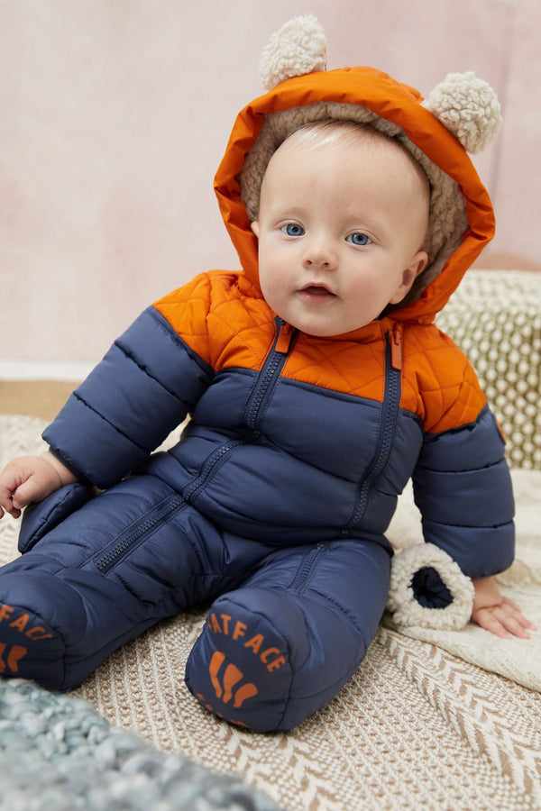 Navy FatFace Baby Snowsuit