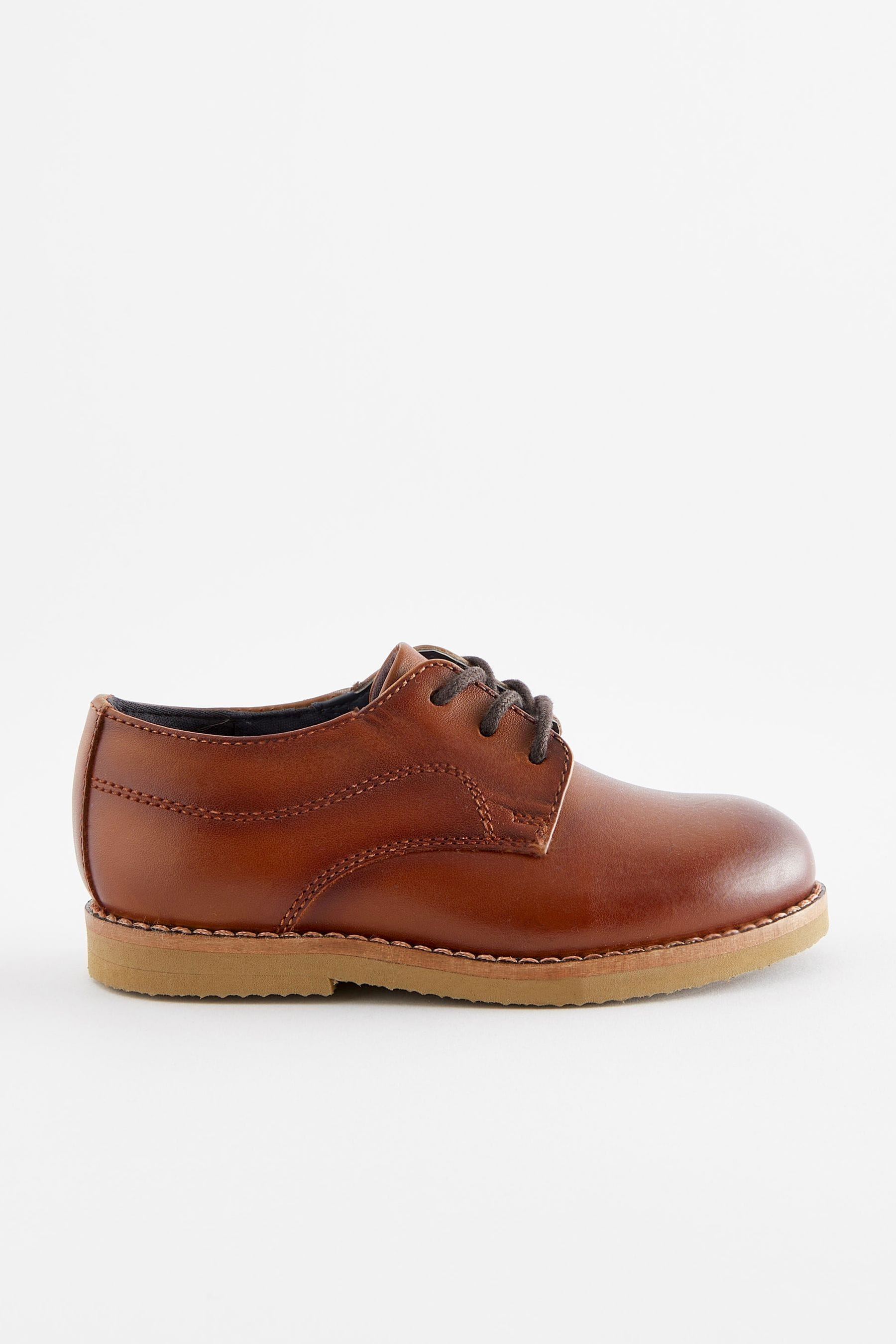 Tan Brown Plain Front Shoes