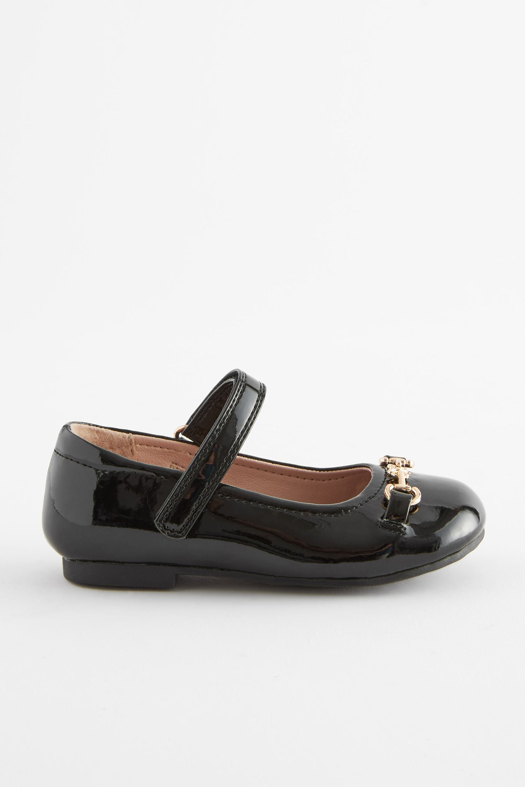 Black Patent Snaffle Mary Jane Shoes