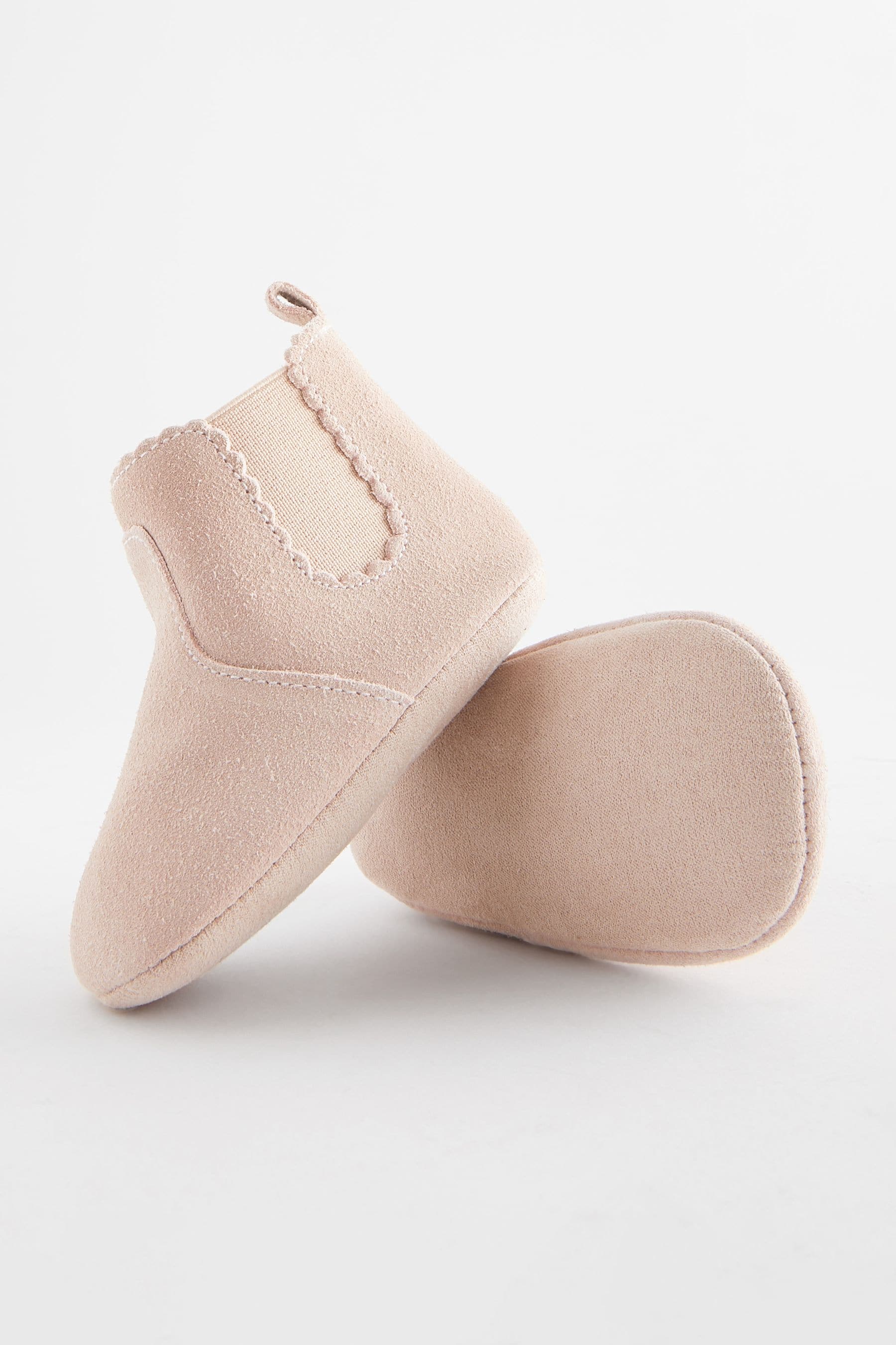 Pink Leather Chelsea Baby Boots (0-24mths)