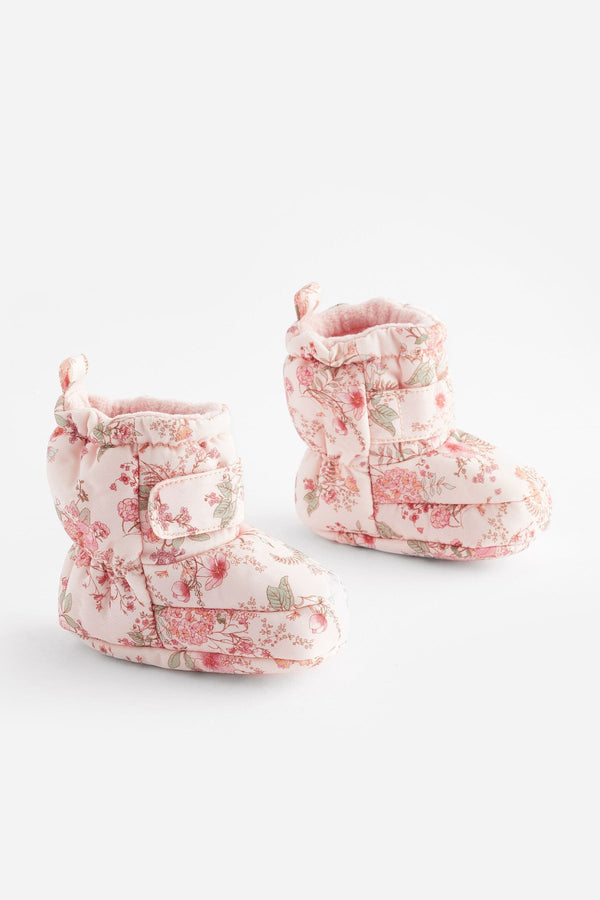 Pink Floral Baby Snowboot (0-24mths)