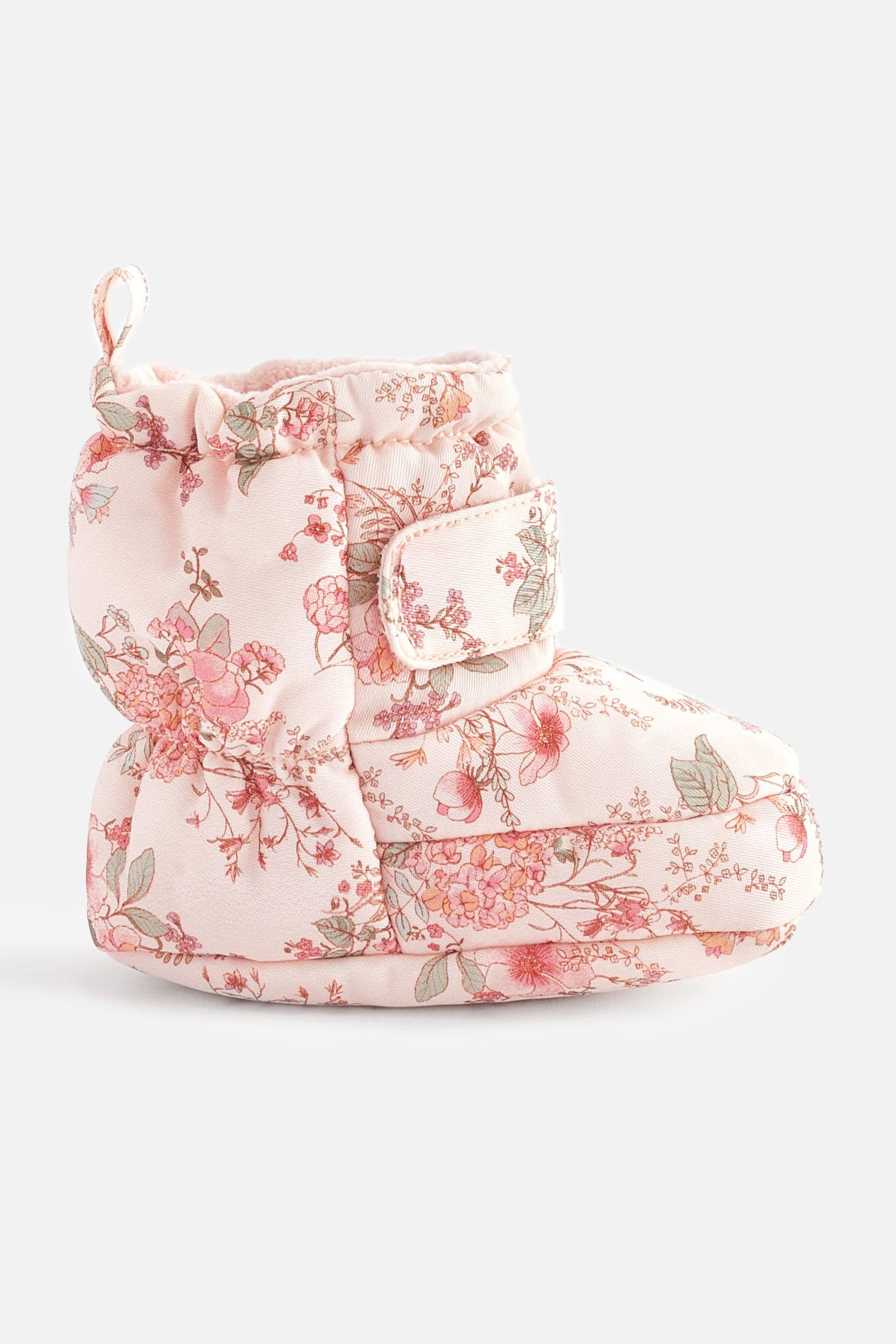 Pink Floral Baby Snowboot (0-24mths)