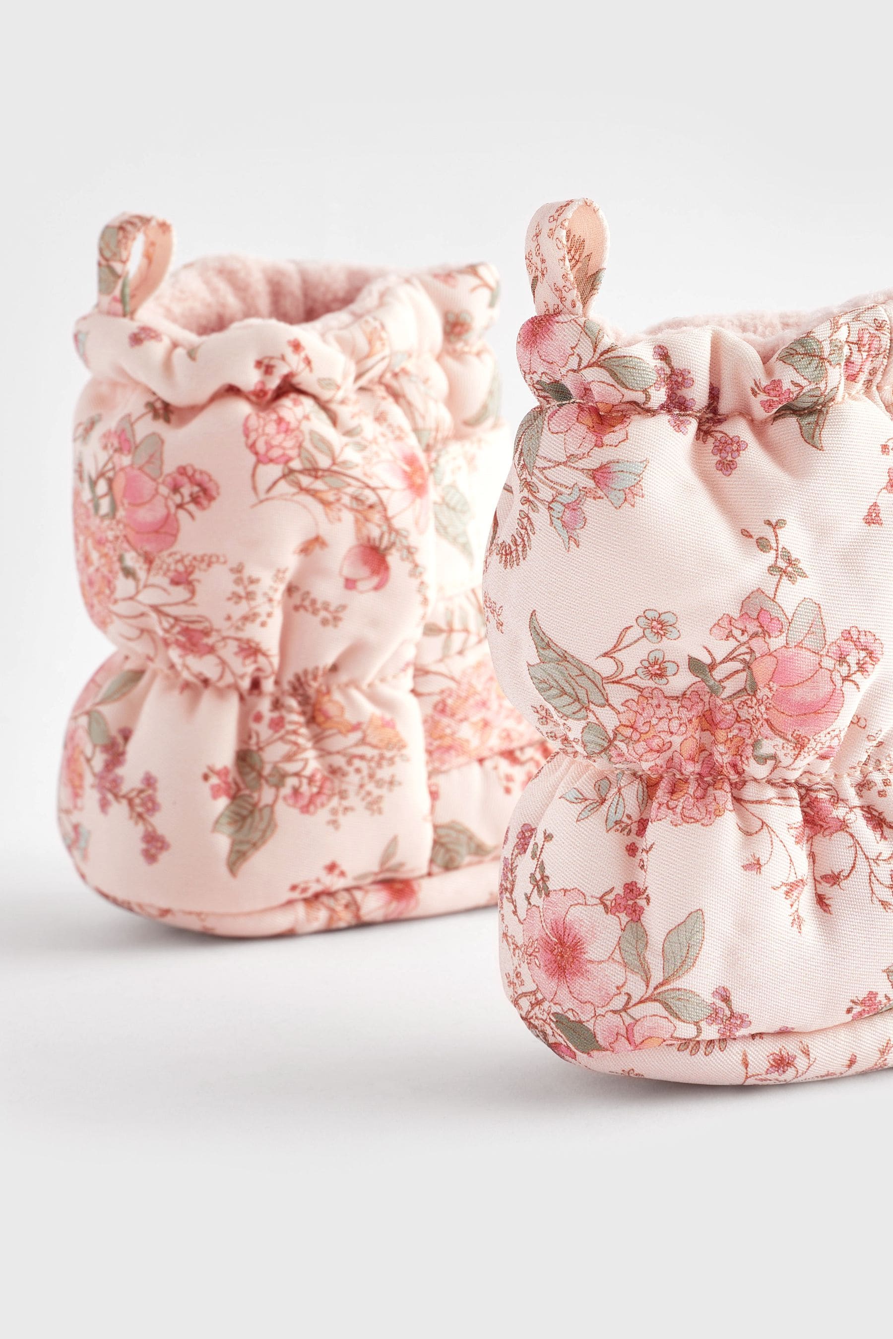 Pink Floral Baby Snowboot (0-24mths)