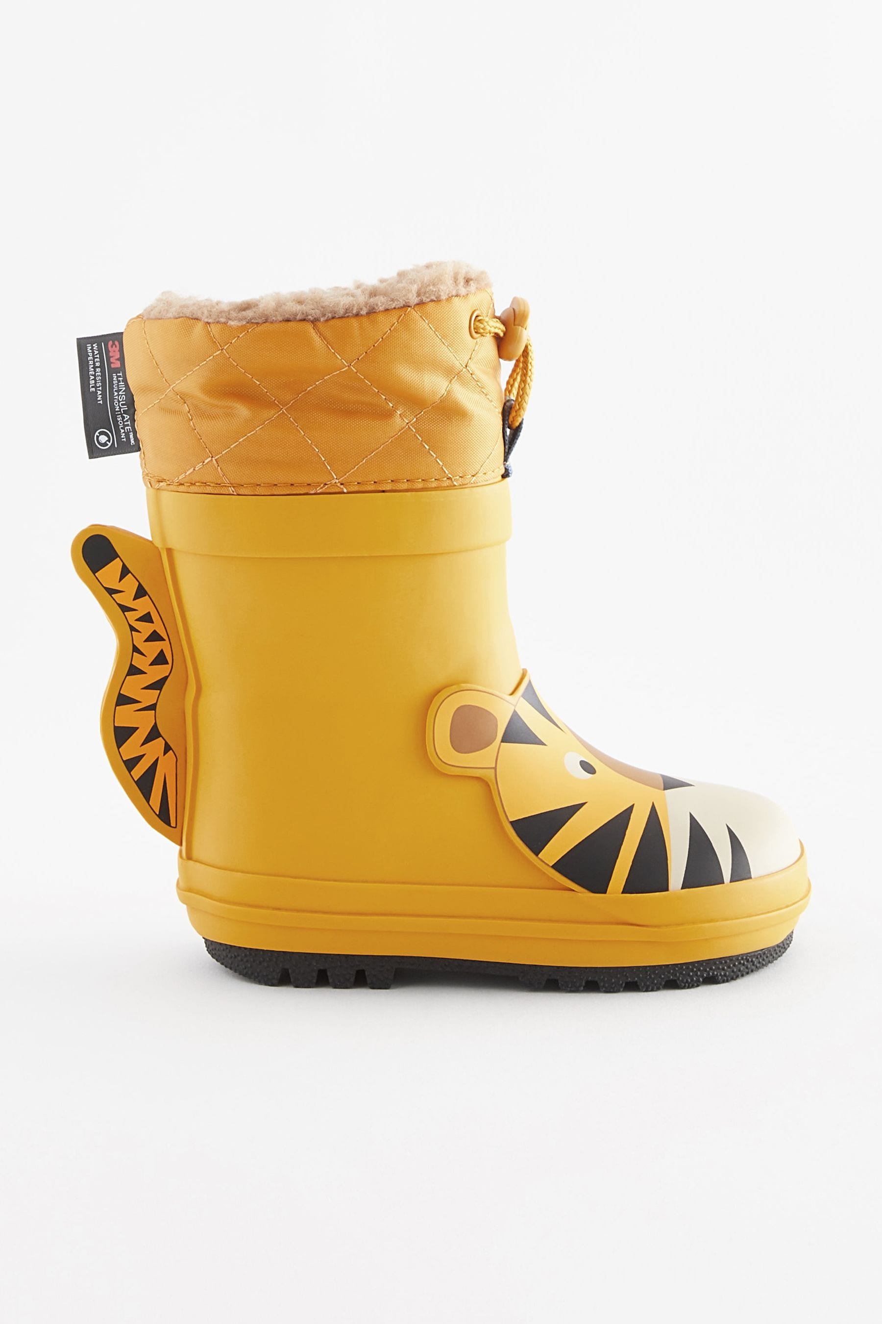 Yellow Tiger Cuff Wellies