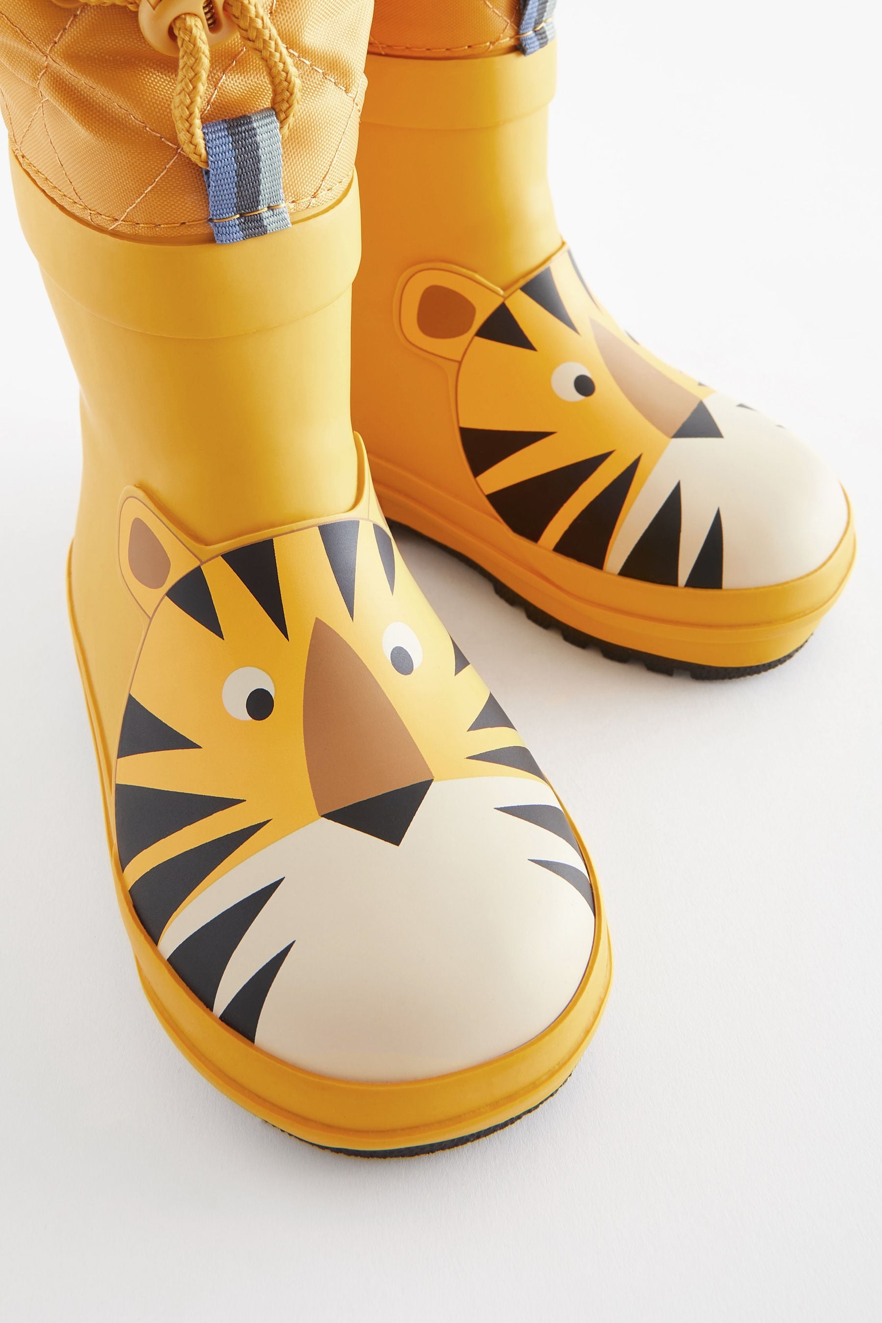 Yellow Tiger Cuff Wellies