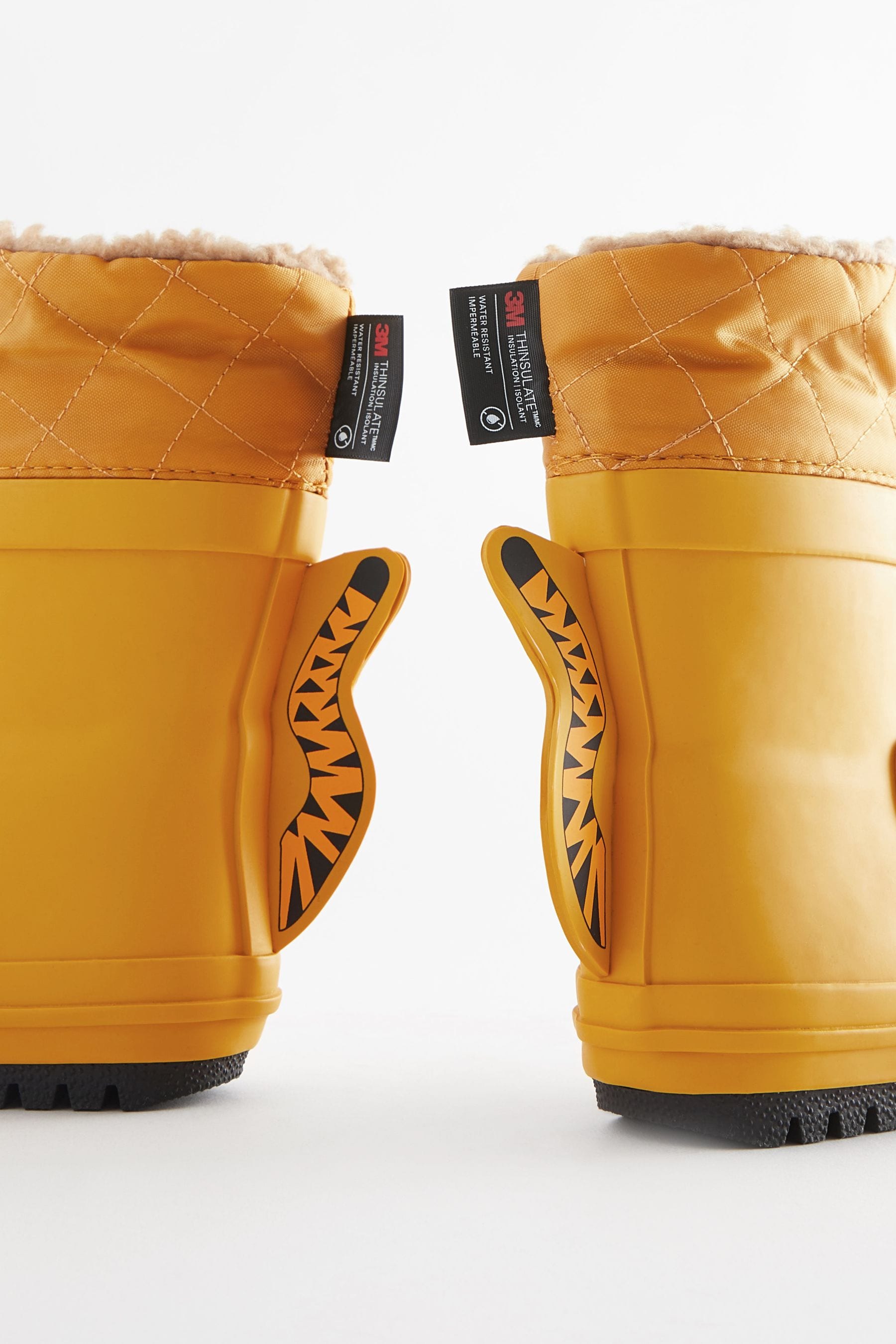 Yellow Tiger Cuff Wellies