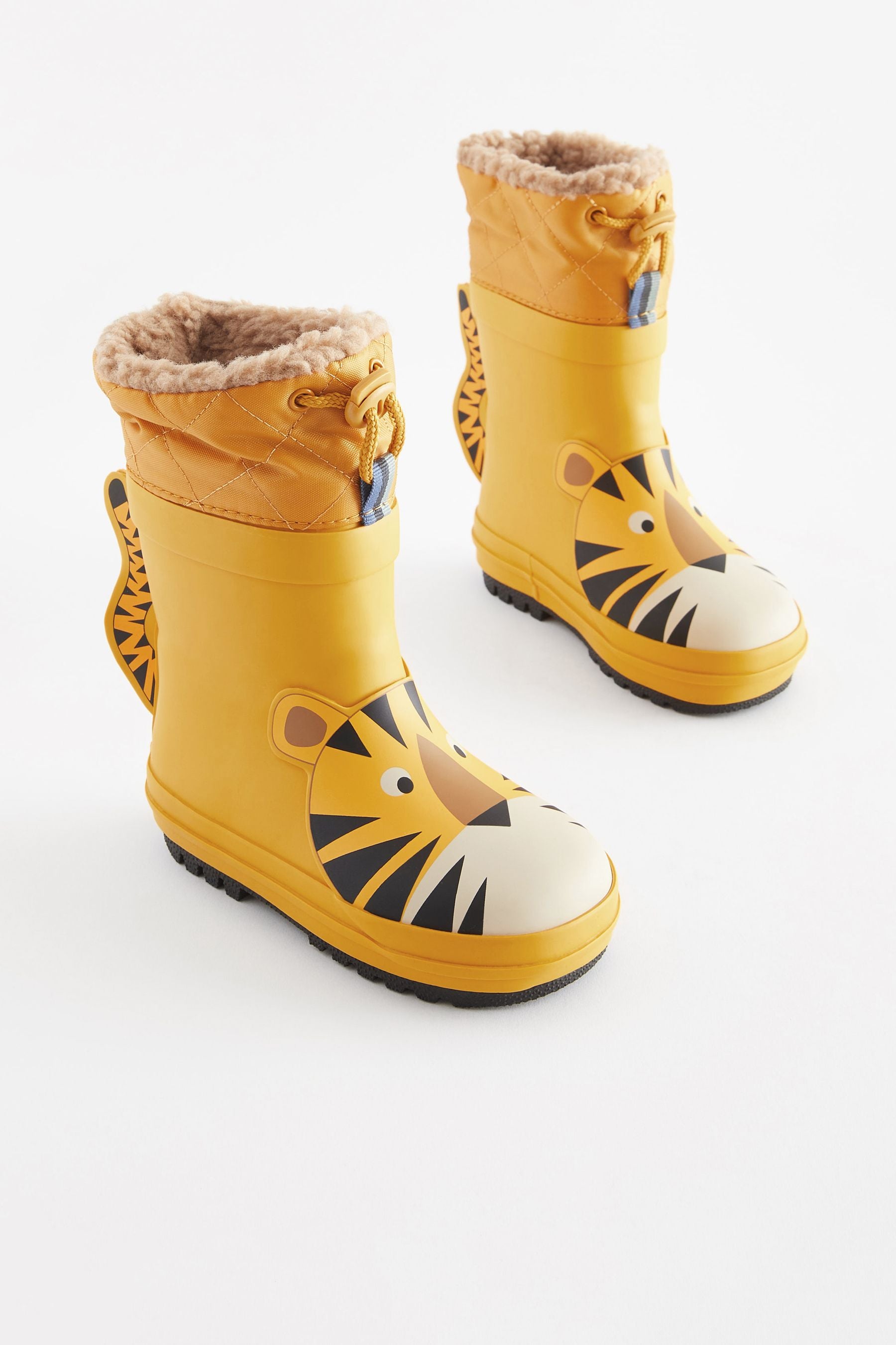 Yellow Tiger Cuff Wellies