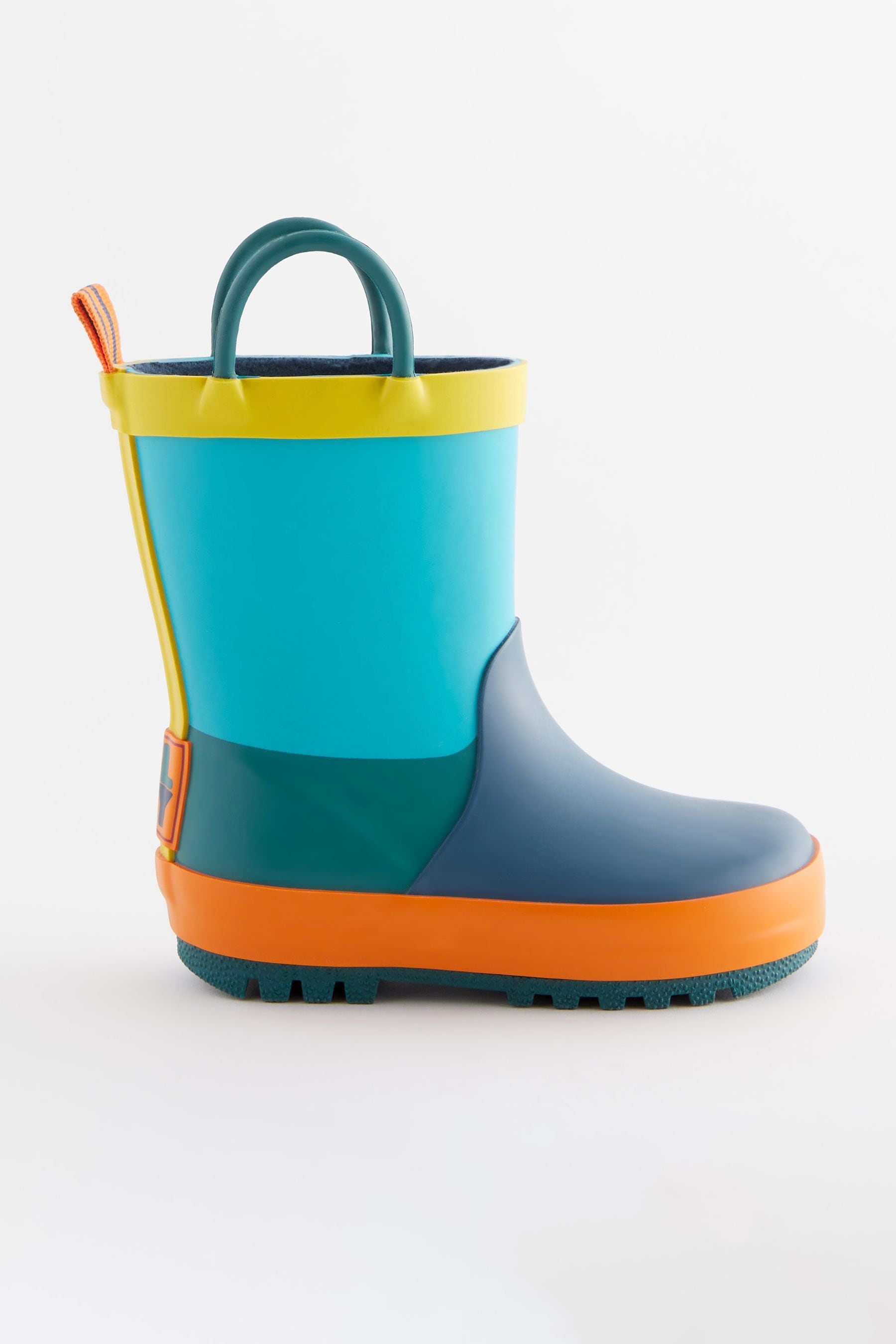 Bright Colourblock Handle Wellies