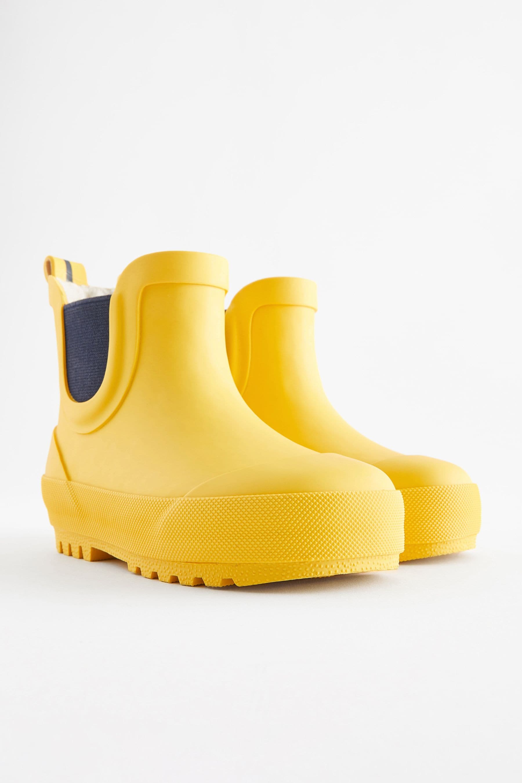 Yellow Warm Lined Ankle Wellies