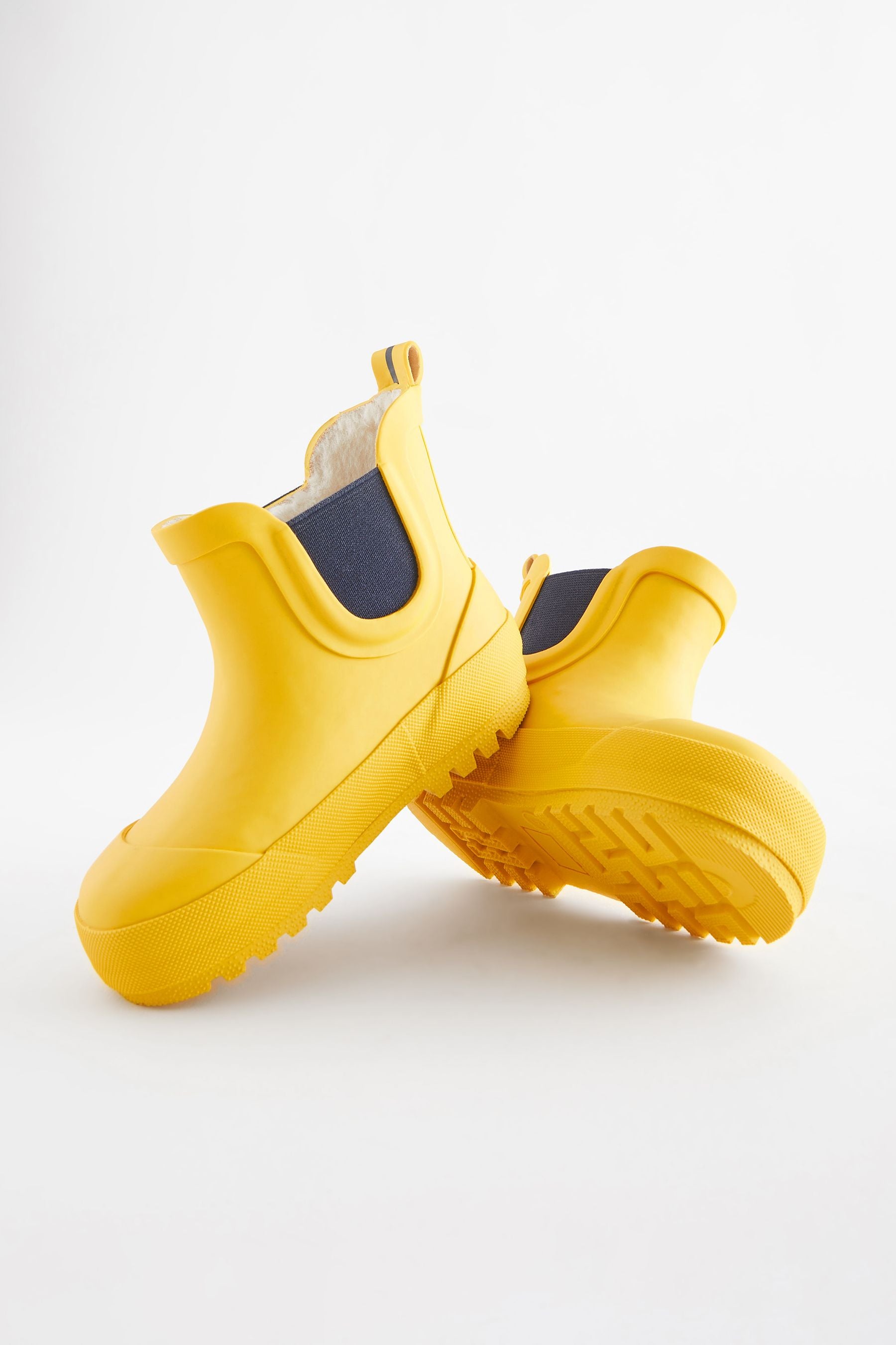 Yellow Warm Lined Ankle Wellies