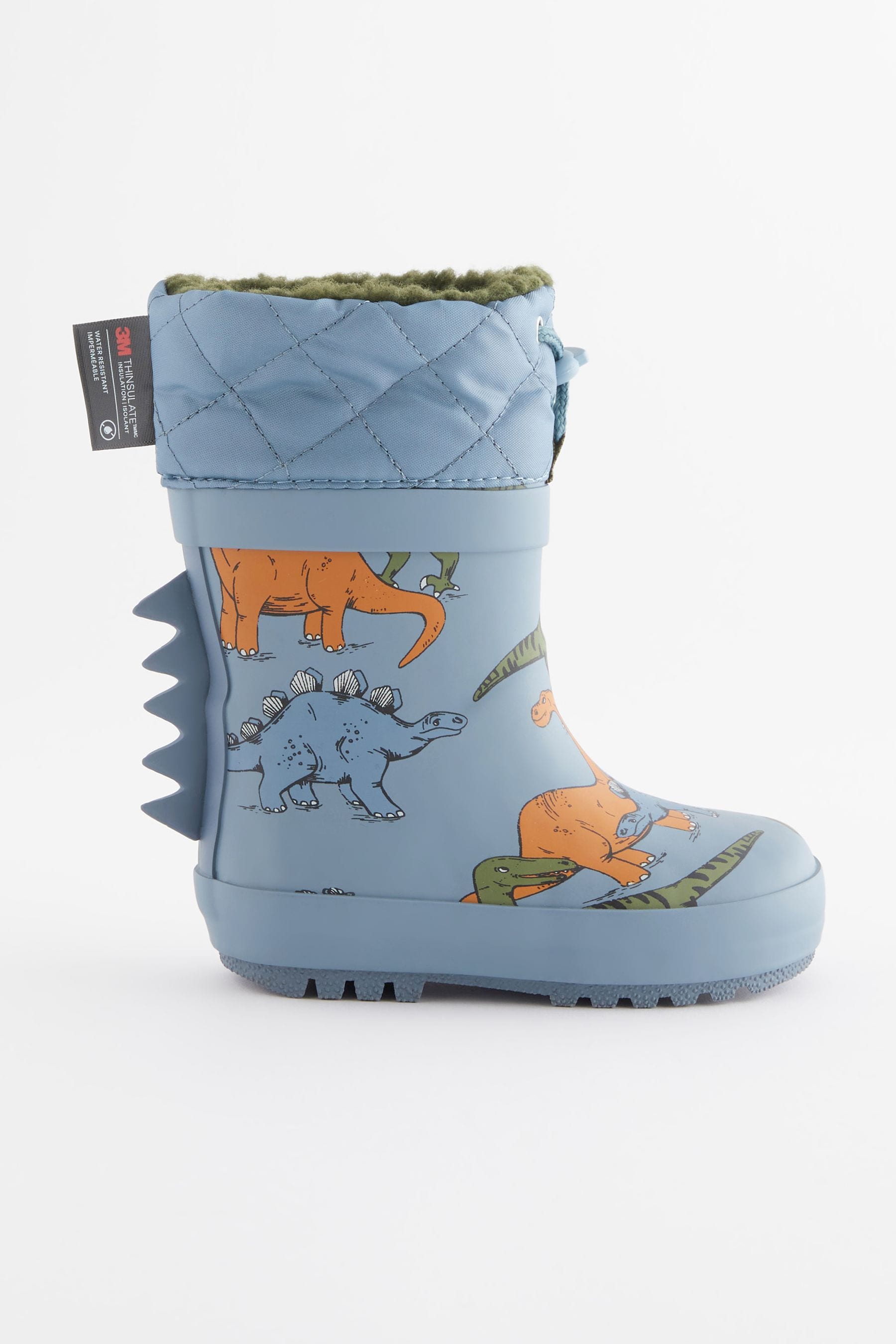 Blue Dinosaur Cuff Wellies