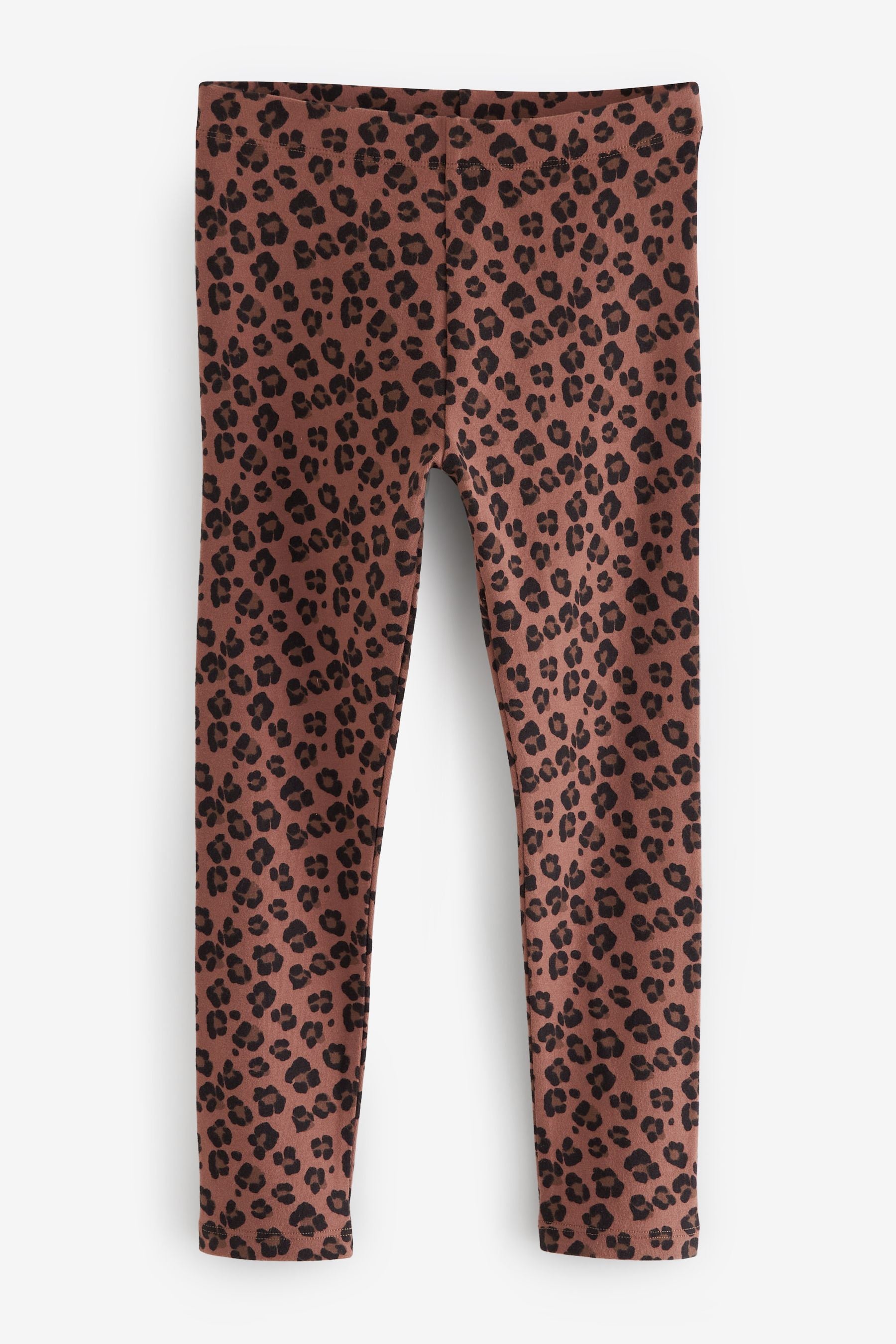 Chocolate Brown Animal Print Leggings (3-16yrs)