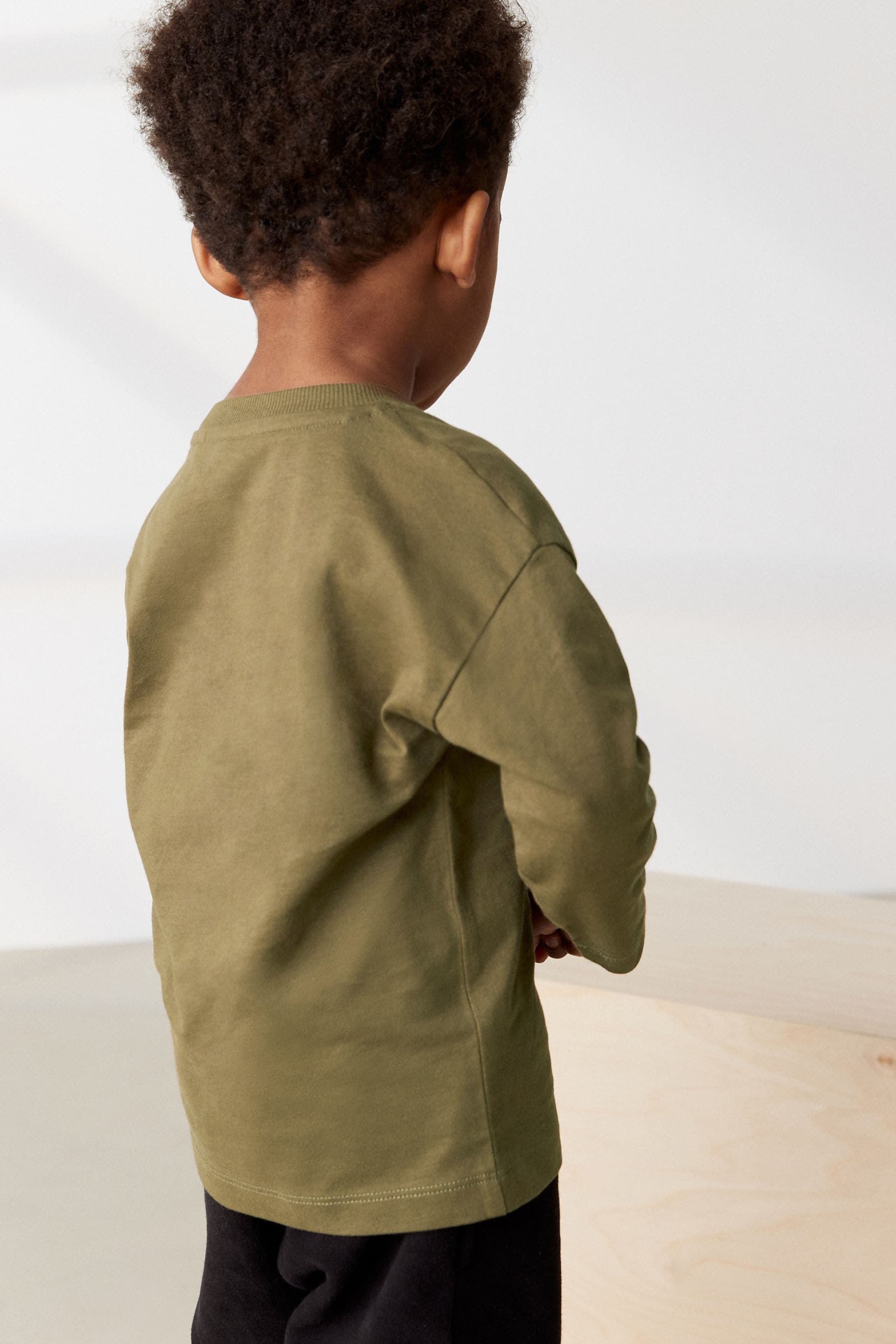 Khaki Green Bear Long Sleeve Character T-Shirt (3mths-7yrs)