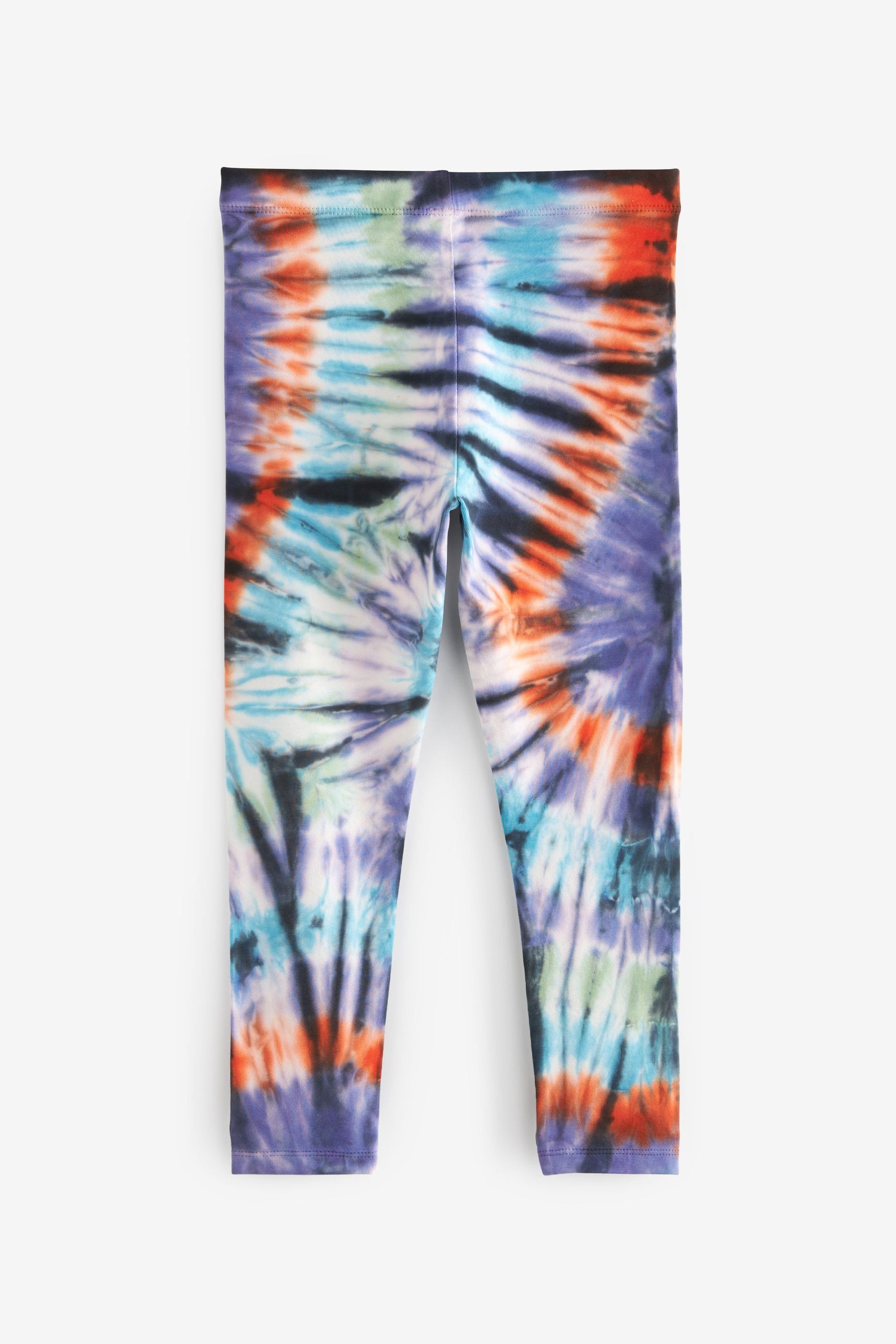 Black/Purple Tie Dye Printed Leggings (3-16yrs)