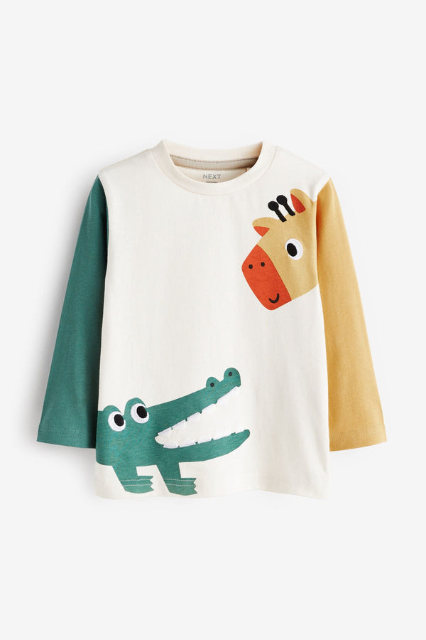 Animal Arms Long Sleeve Character T-Shirt (3mths-7yrs)