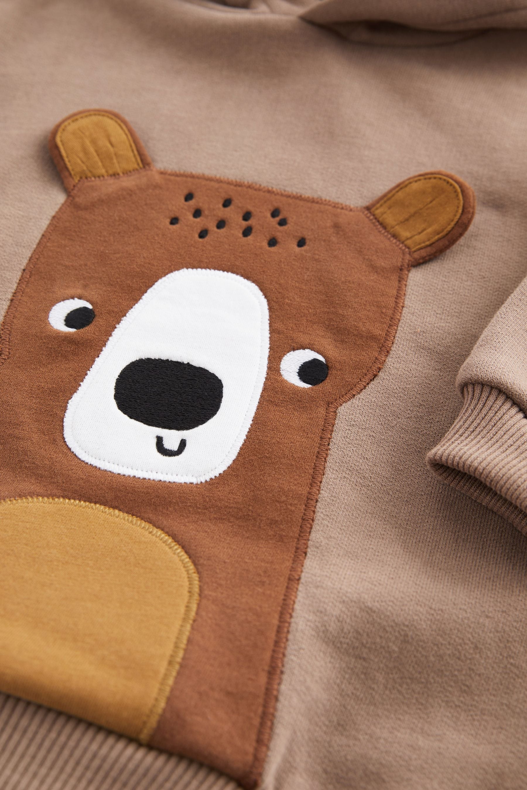 Chocolate Brown Bear Character Hoodie (3mths-7yrs)