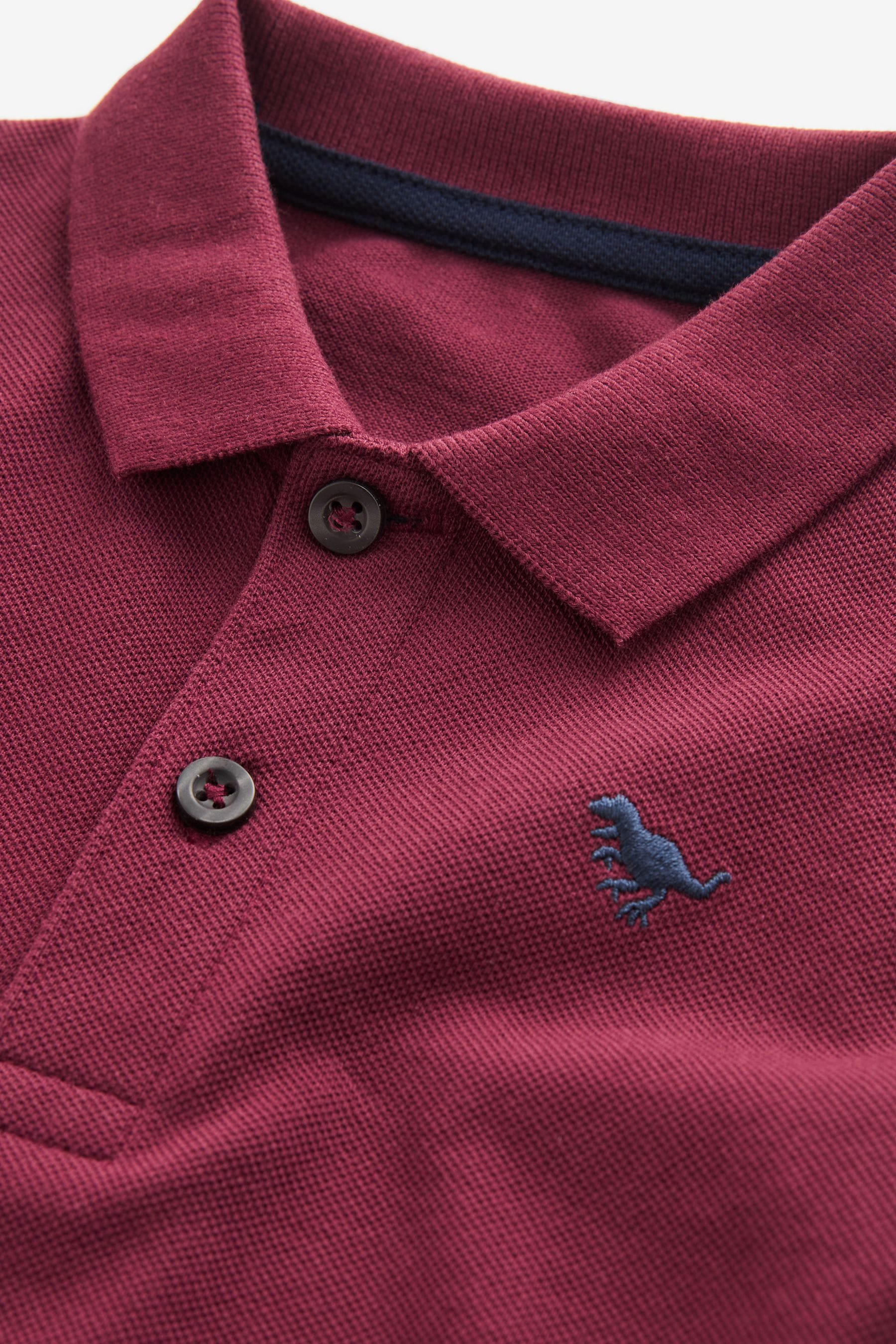 Berry Red Long Sleeve Polo Shirt (3mths-7yrs)