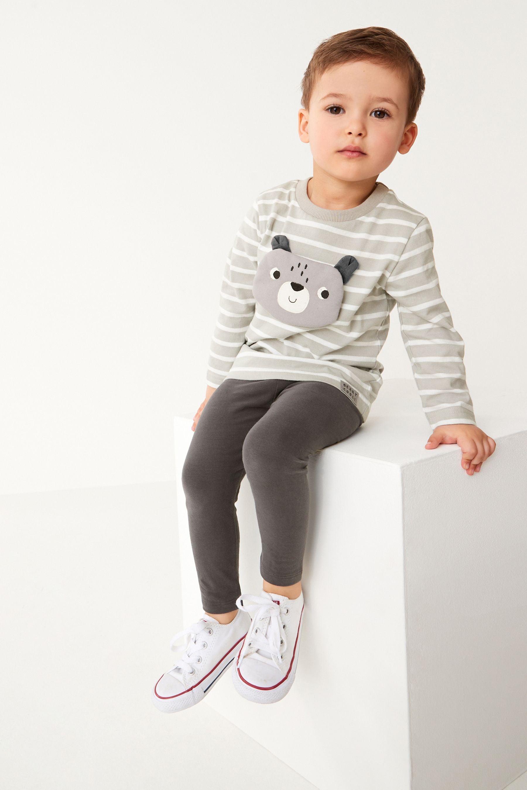 Grey Bear Long Sleeve Character T-Shirt and Leggings Set (3mths-7yrs)