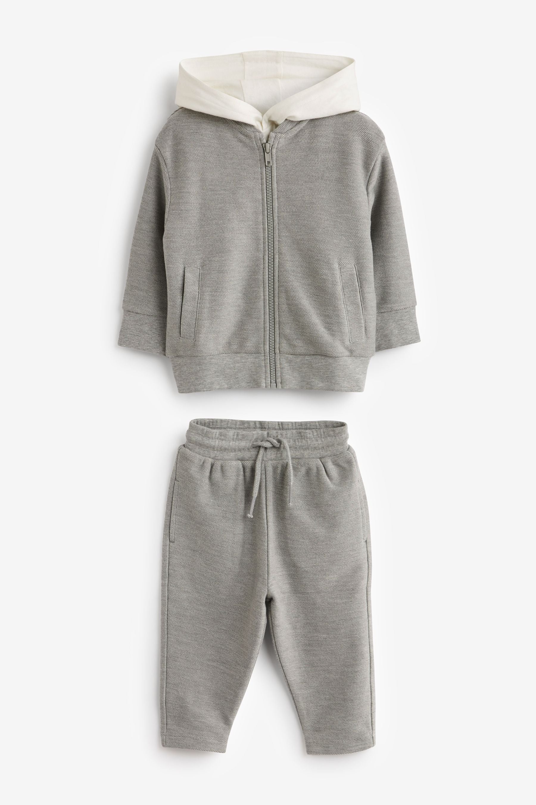 Pale Grey 3 Piece Jersey Bomber and Joggers Set (3mths-7yrs)