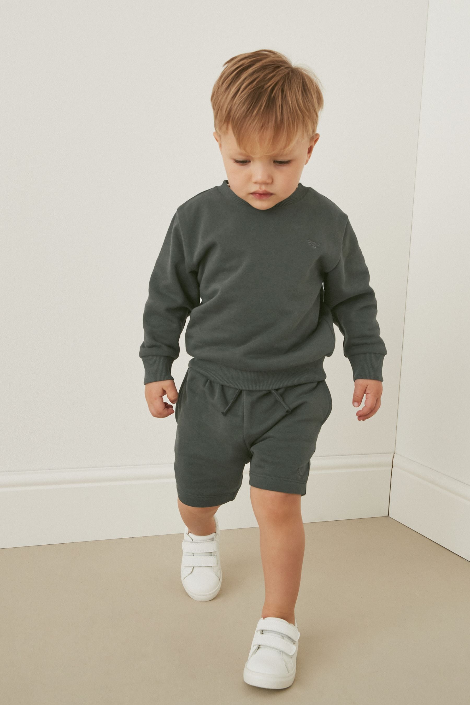 Charcoal Grey Sweatshirt and Shorts Set (3mths-7yrs)