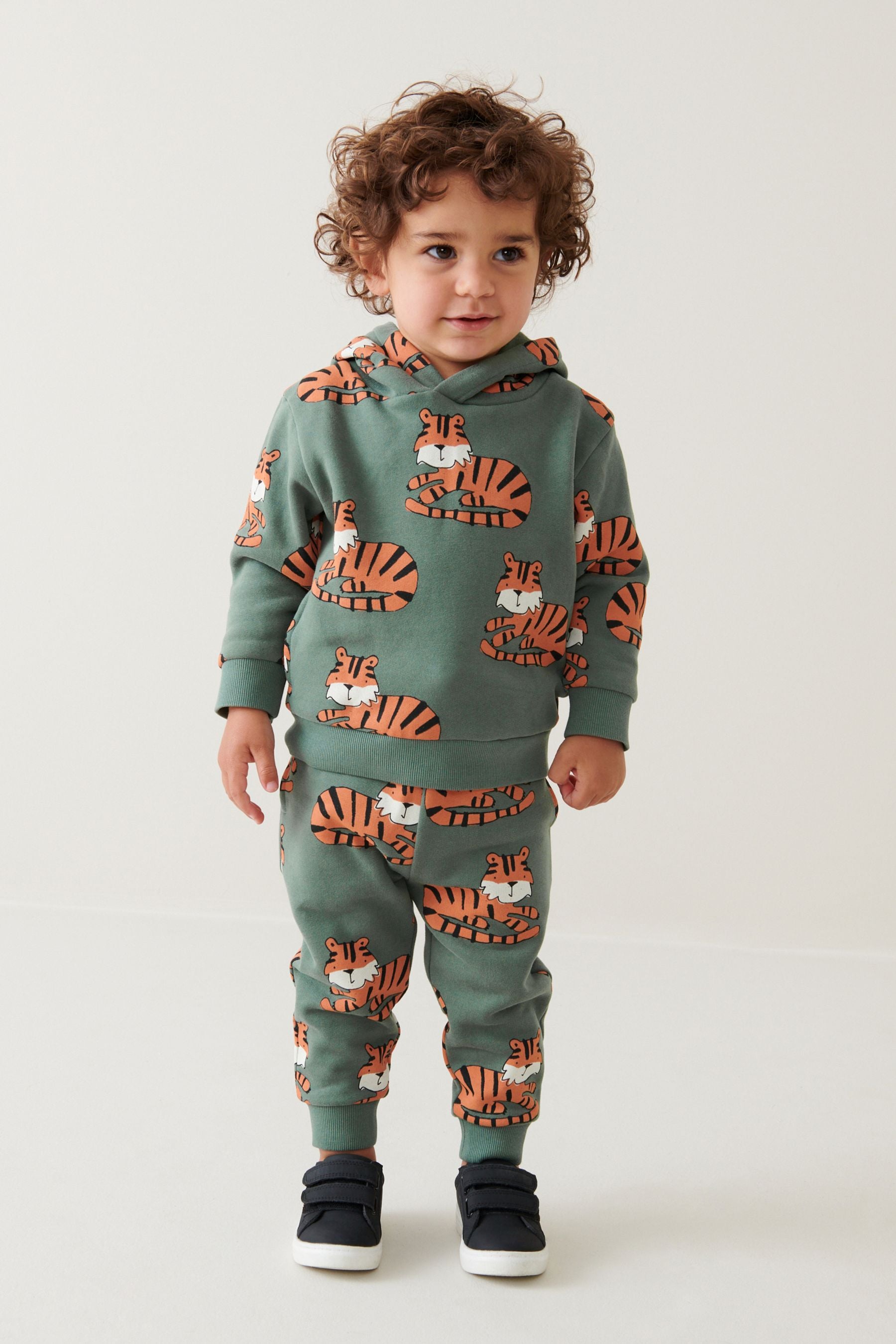 Green Tiger All Over Print Hoodie and Joggers Set (3mths-7yrs)