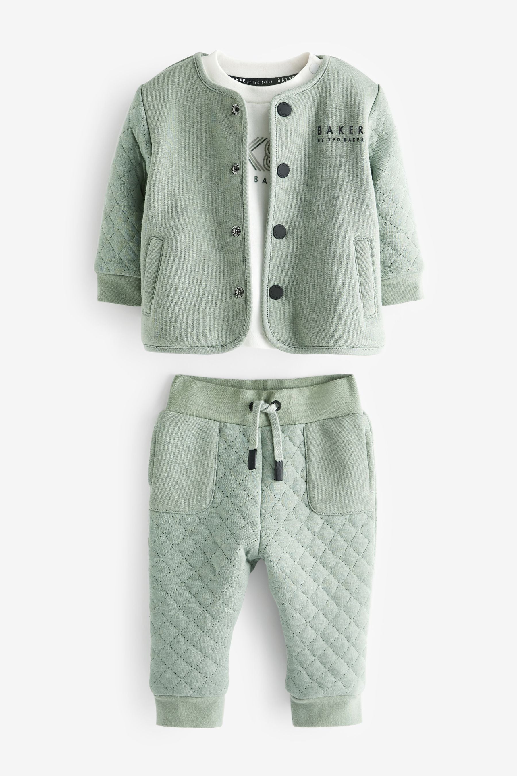 Green Baker by Ted Baker Green Quilted 3 Piece Set