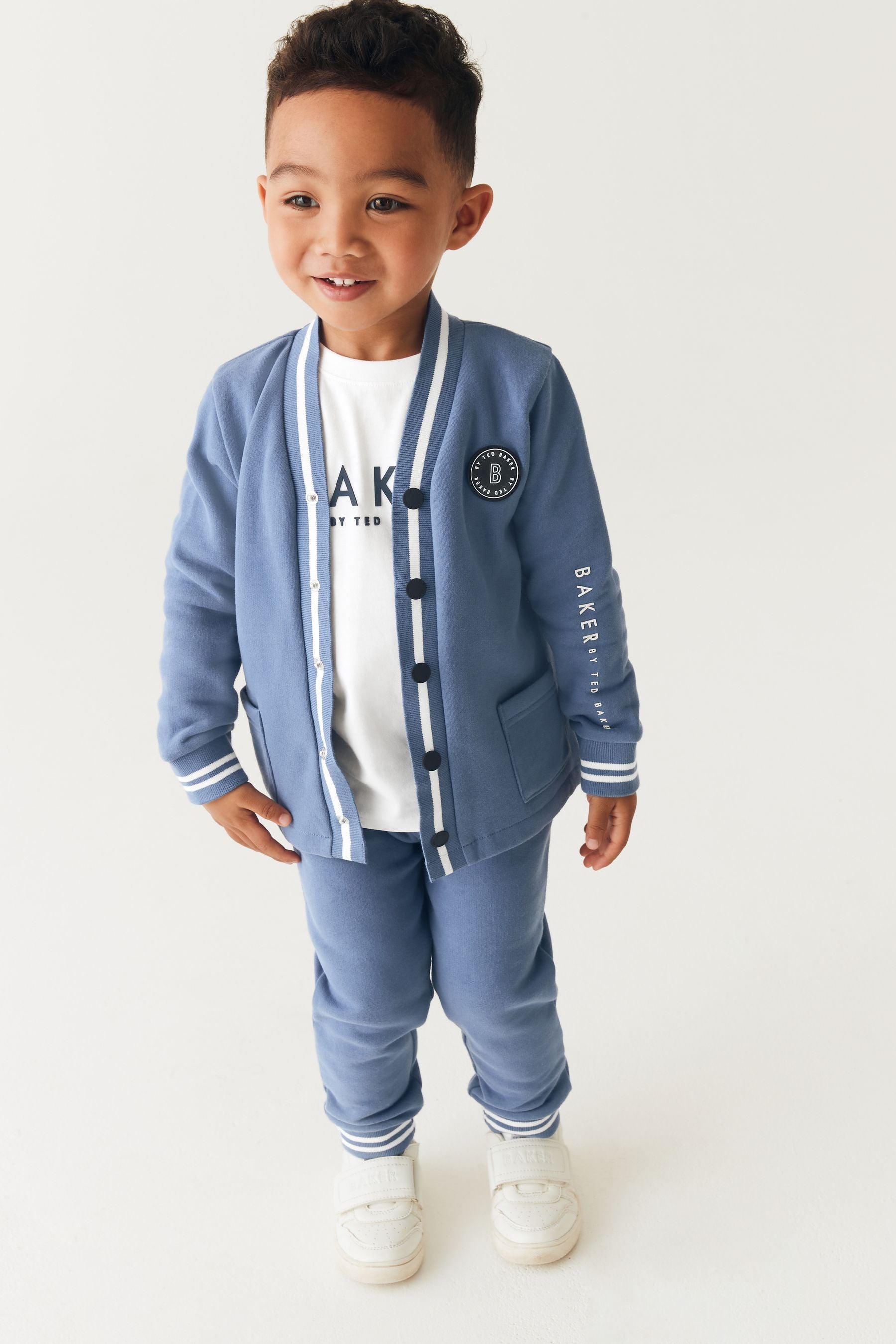 Blue Baker by Ted Baker (0-6yrs) Blue 3 Piece Cardigan Set