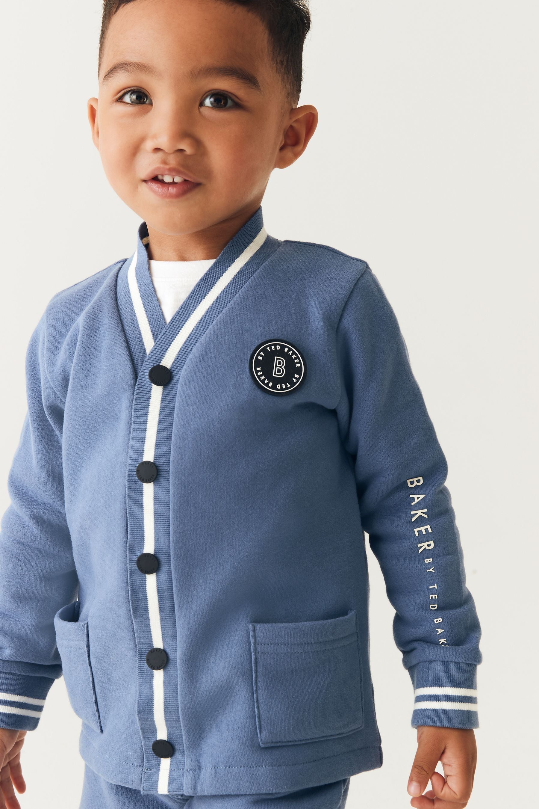 Blue Baker by Ted Baker (0-6yrs) Blue 3 Piece Cardigan Set