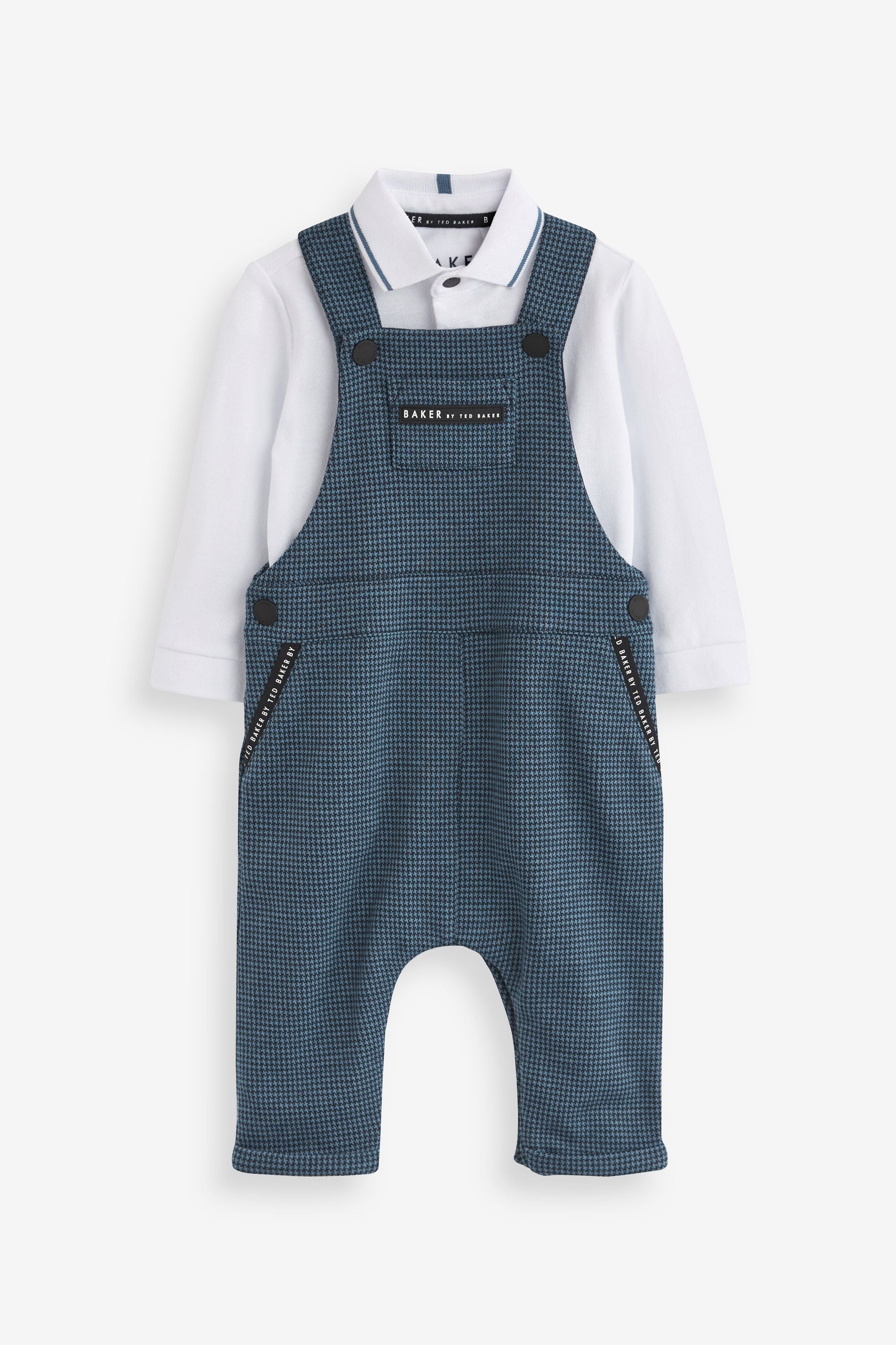 Navy Baker by Ted Baker Navy Polo and Dungaree Set