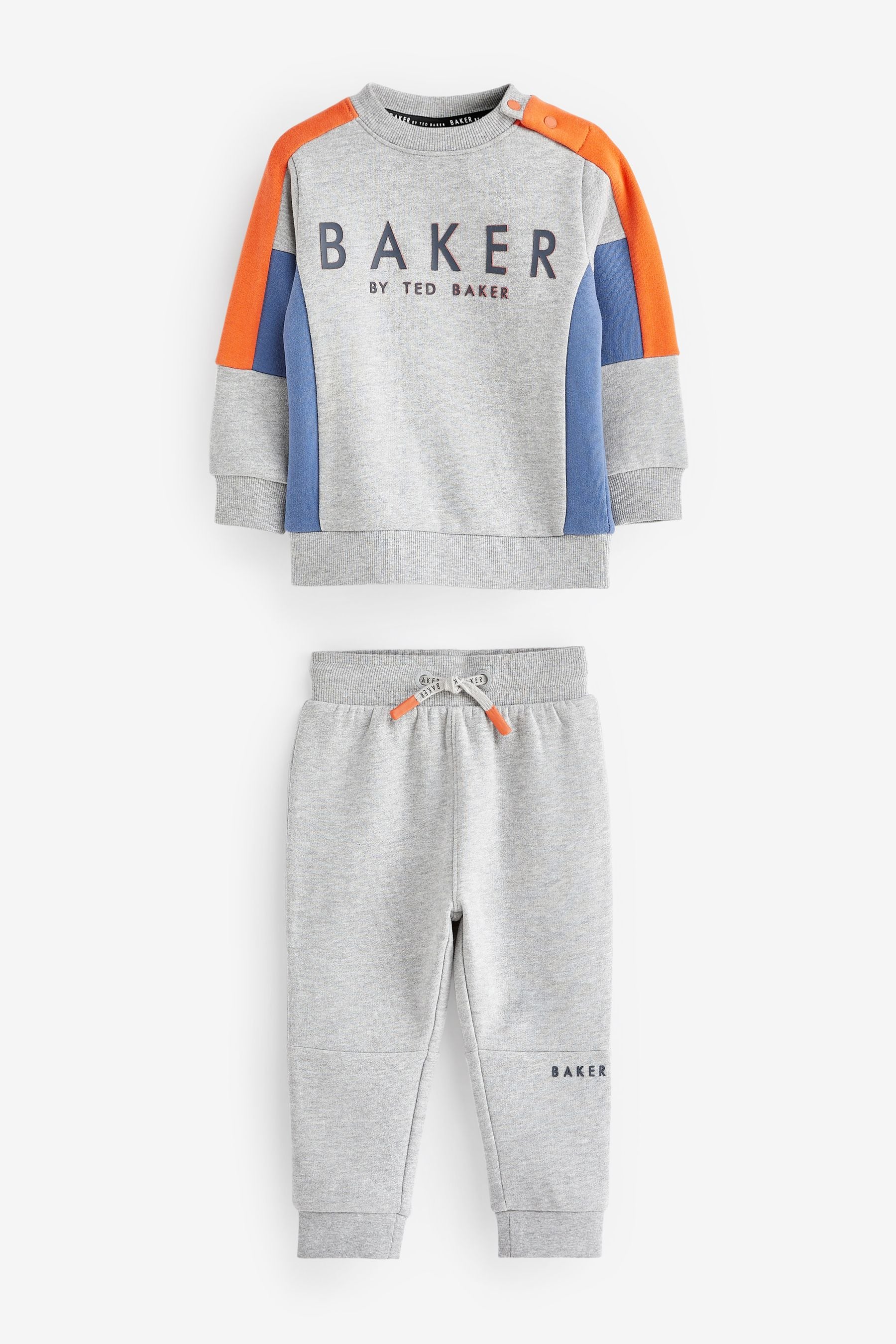 Grey Baker by Ted Baker (0-6yrs) Colourblock Sweater and Jogger Set