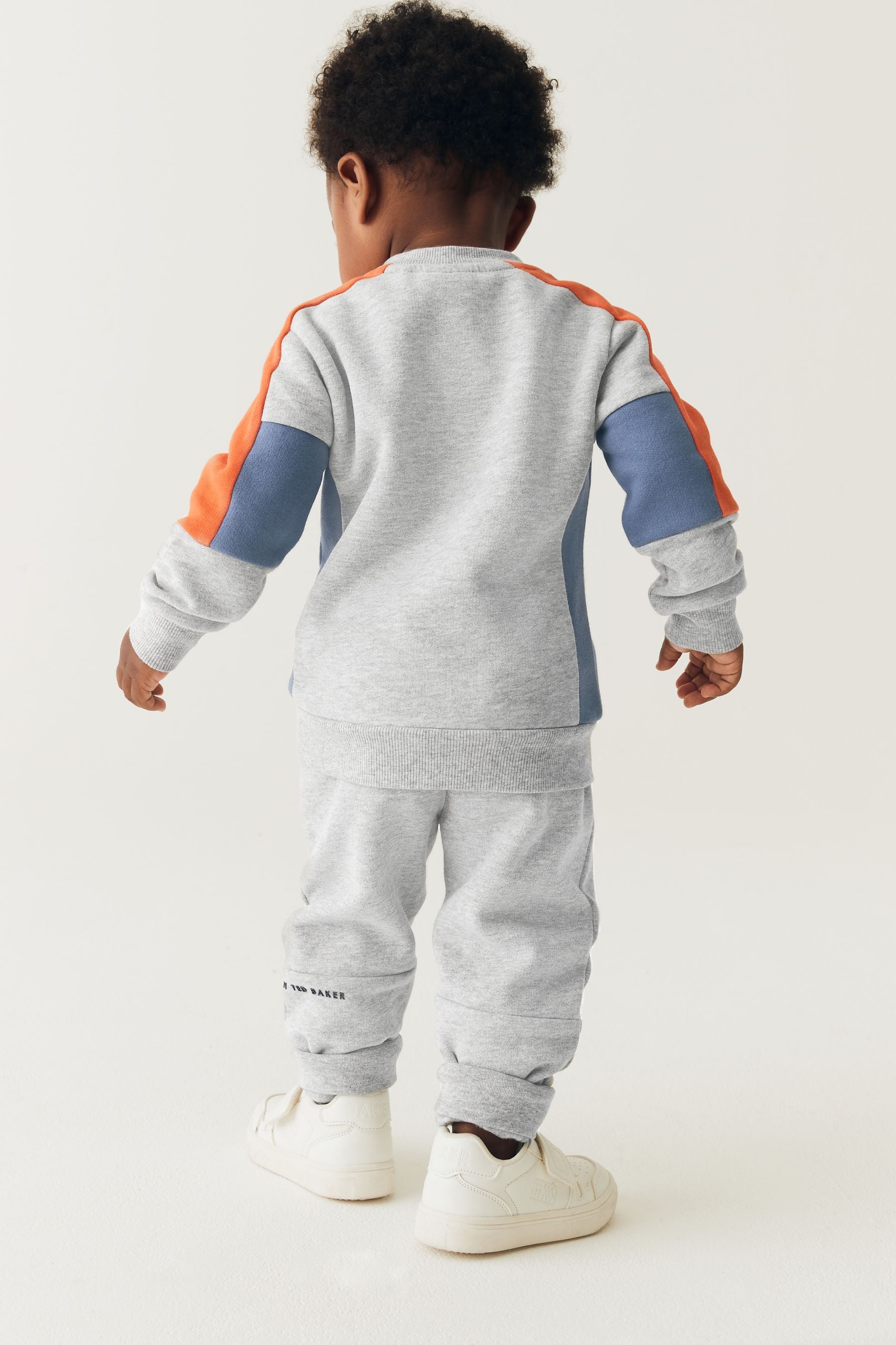 Grey Baker by Ted Baker (0-6yrs) Colourblock Sweater and Jogger Set