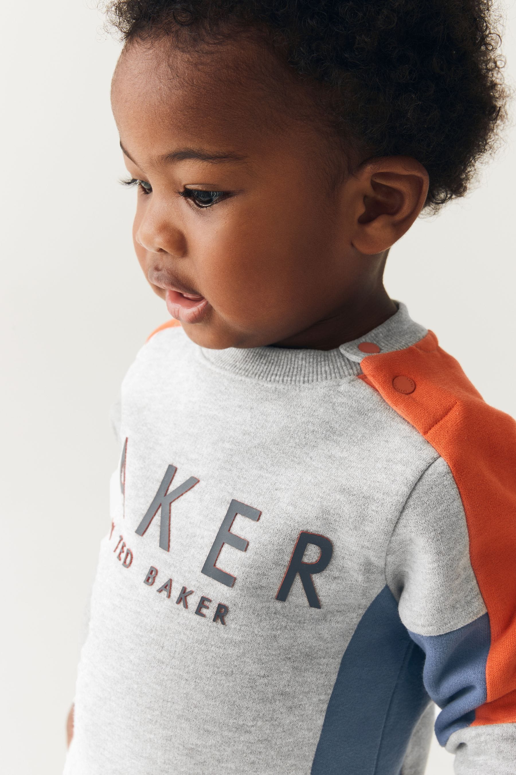 Grey Baker by Ted Baker (0-6yrs) Colourblock Sweater and Jogger Set