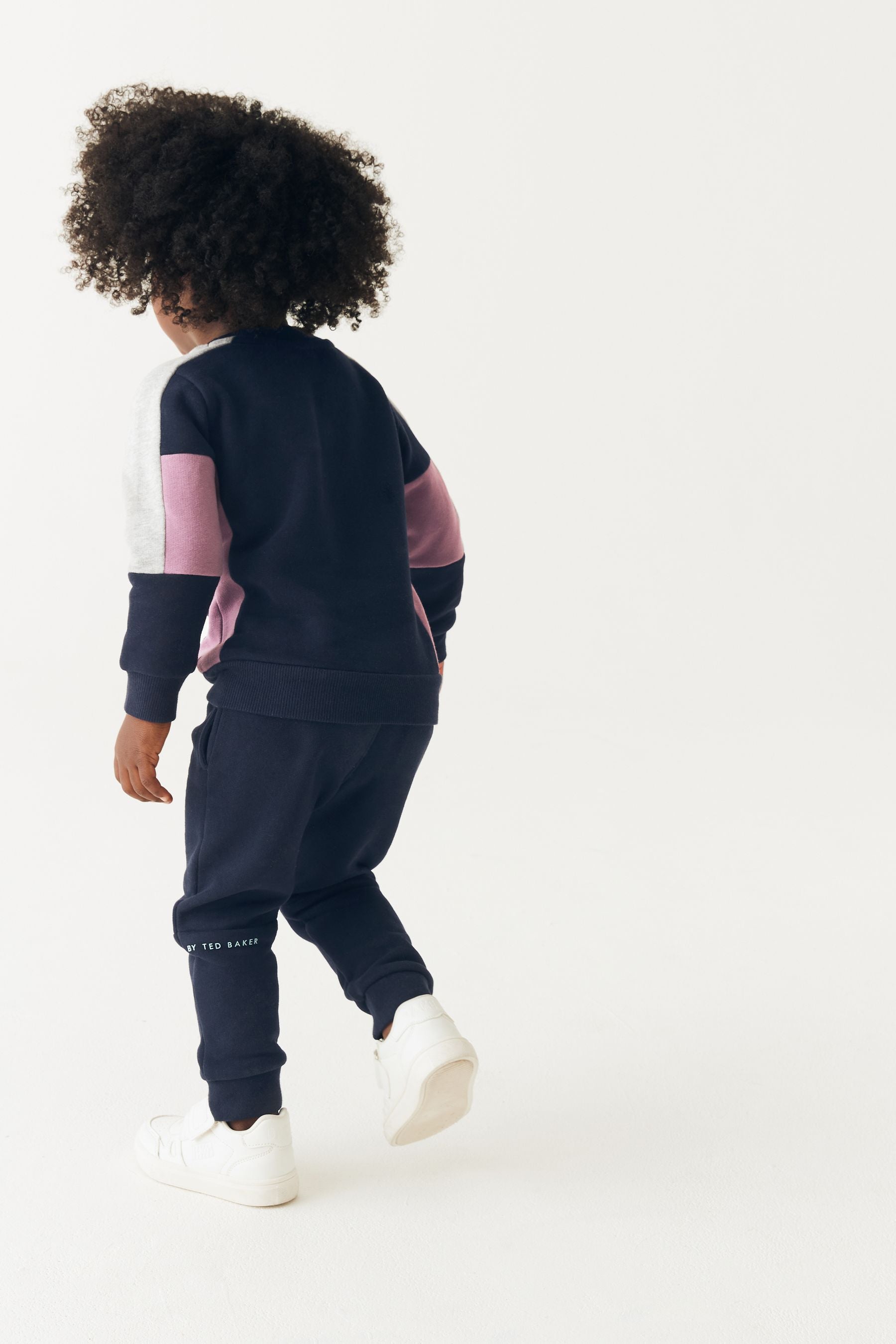 Navy Baker by Ted Baker (0-6yrs) Colourblock Sweater and Jogger Set