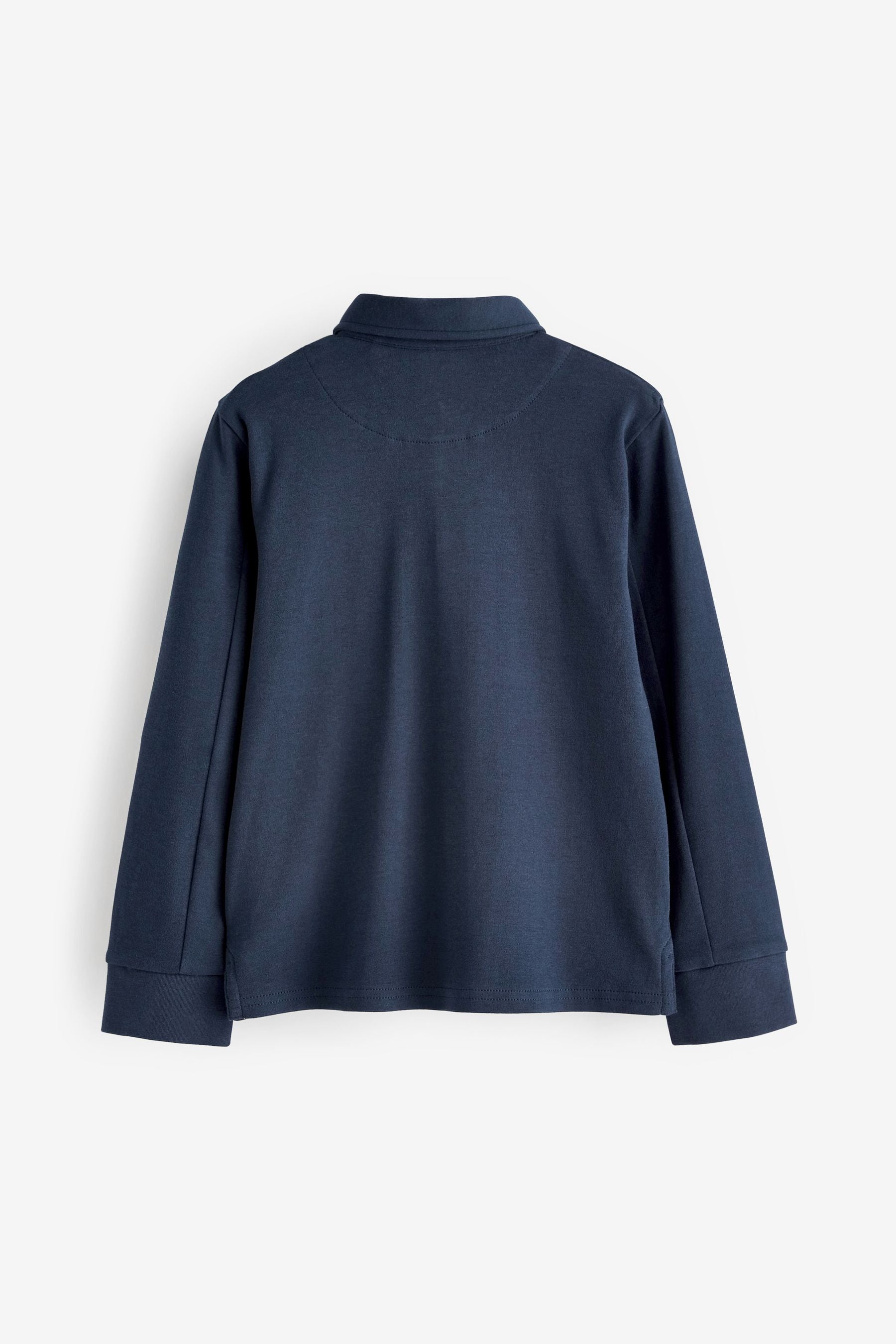 Navy Baker by Ted Baker Long Sleeve Panel Polo Shirt