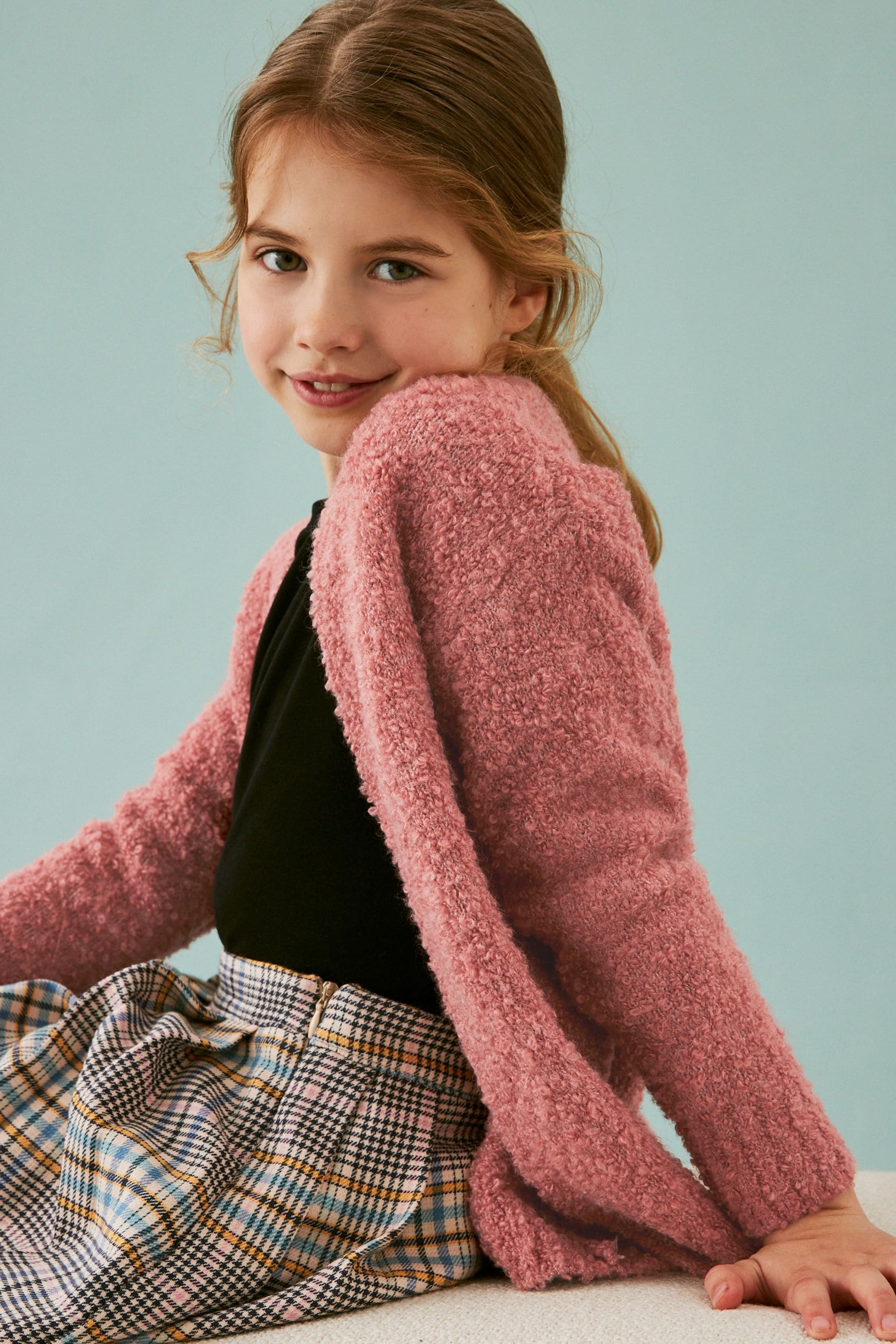 Pink Long Cosy Cardigan (3-16yrs)